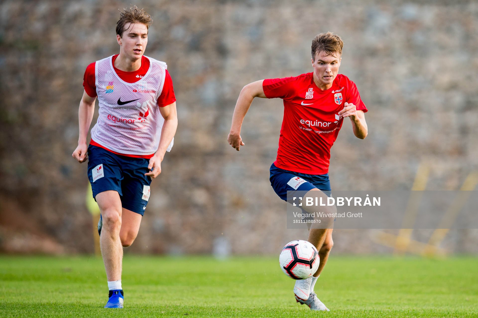 Kristian Thorstvedt and Jesper Isaksen of Norway during a training session on November 13, 2018 in La Manga.