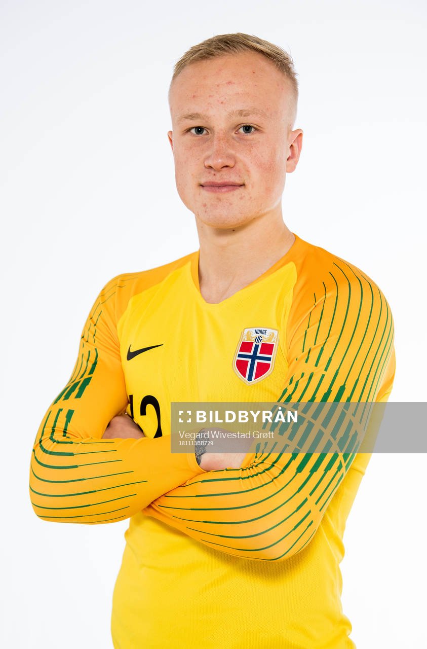Goalkeeper Julian Faye Lund of Norway poses for a portrait