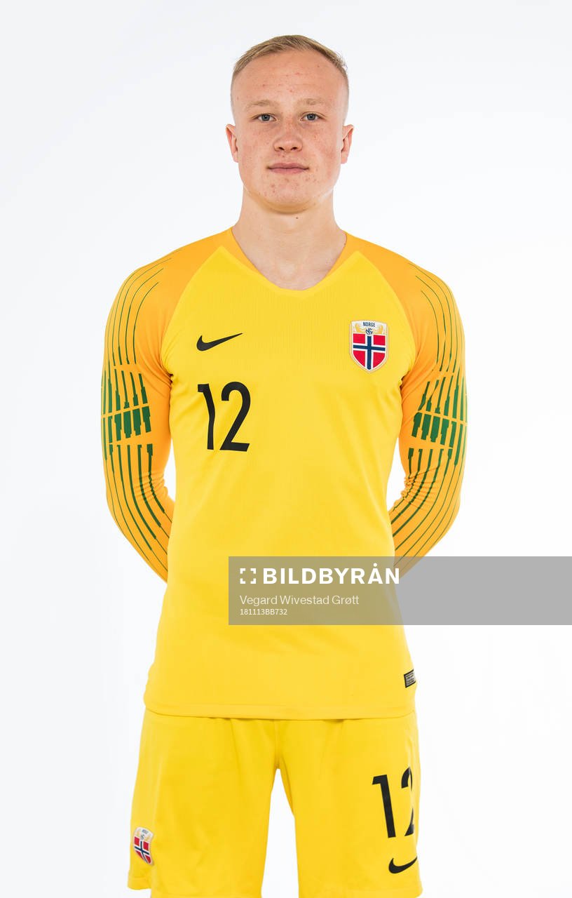 Goalkeeper Julian Faye Lund of Norway poses for a portrait