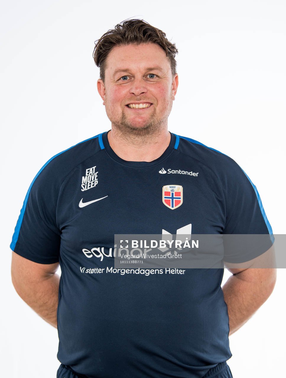 Bård Homstøl, physio of Norway U21, poses for a portrait
