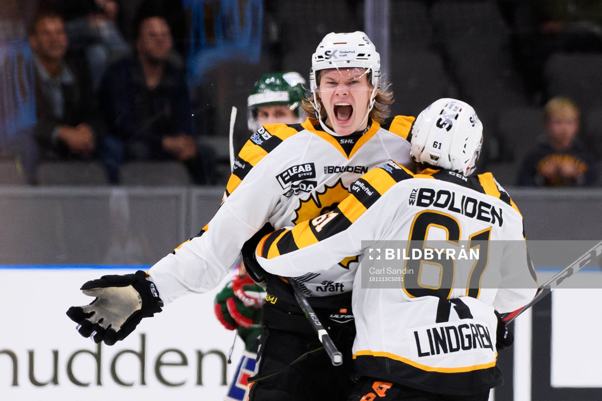 Skellefteås Albin Eriksson jublar