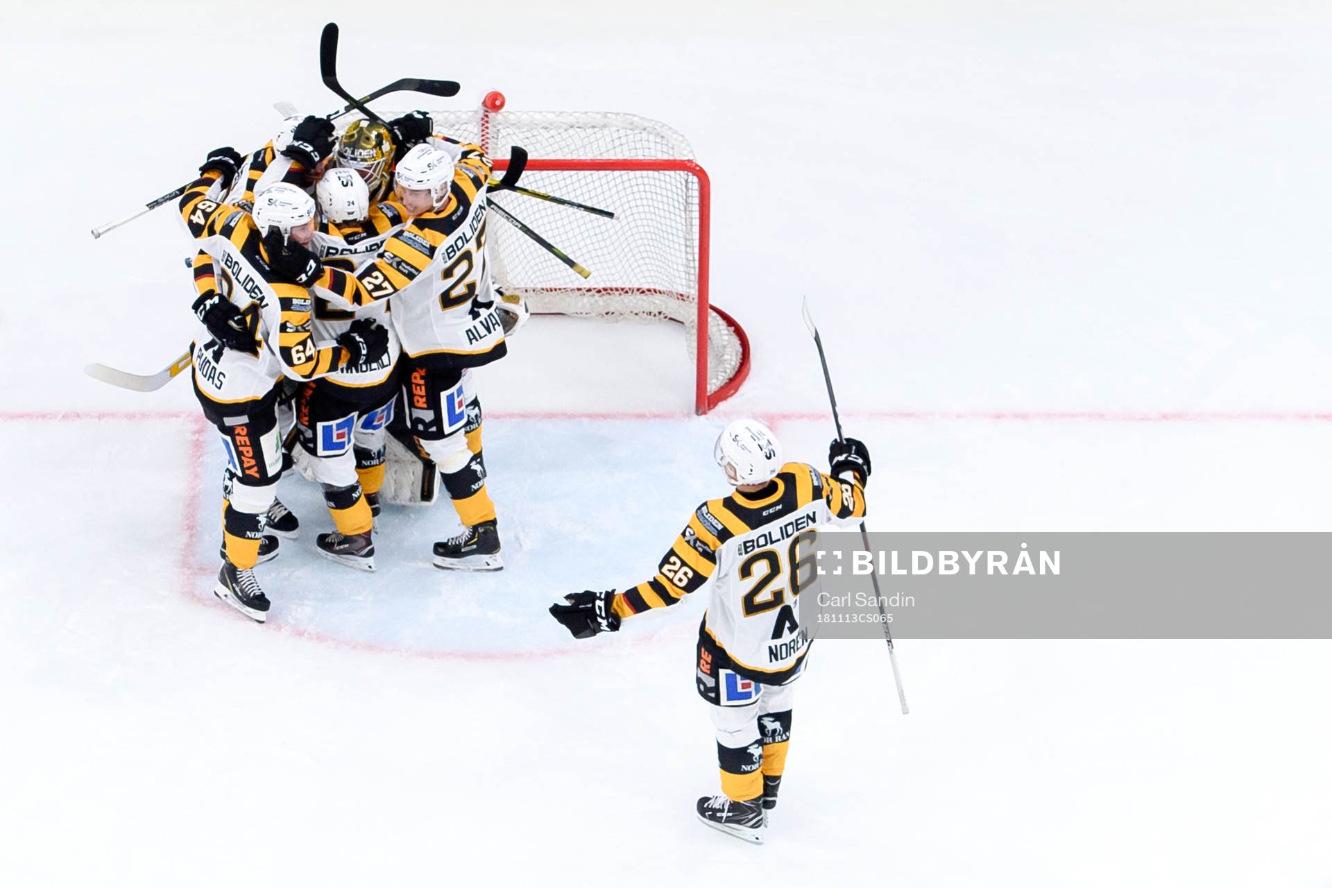 Skellefteåspelarna jublar