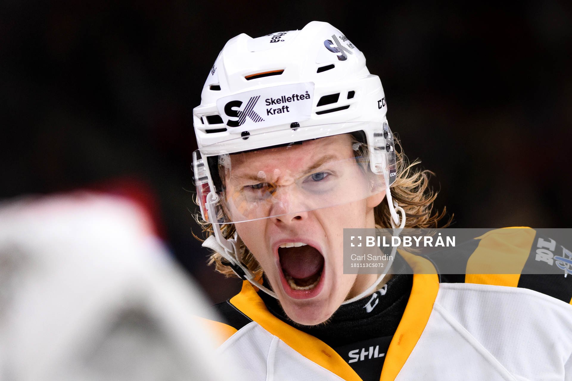 Skellefteås Albin Eriksson jublar