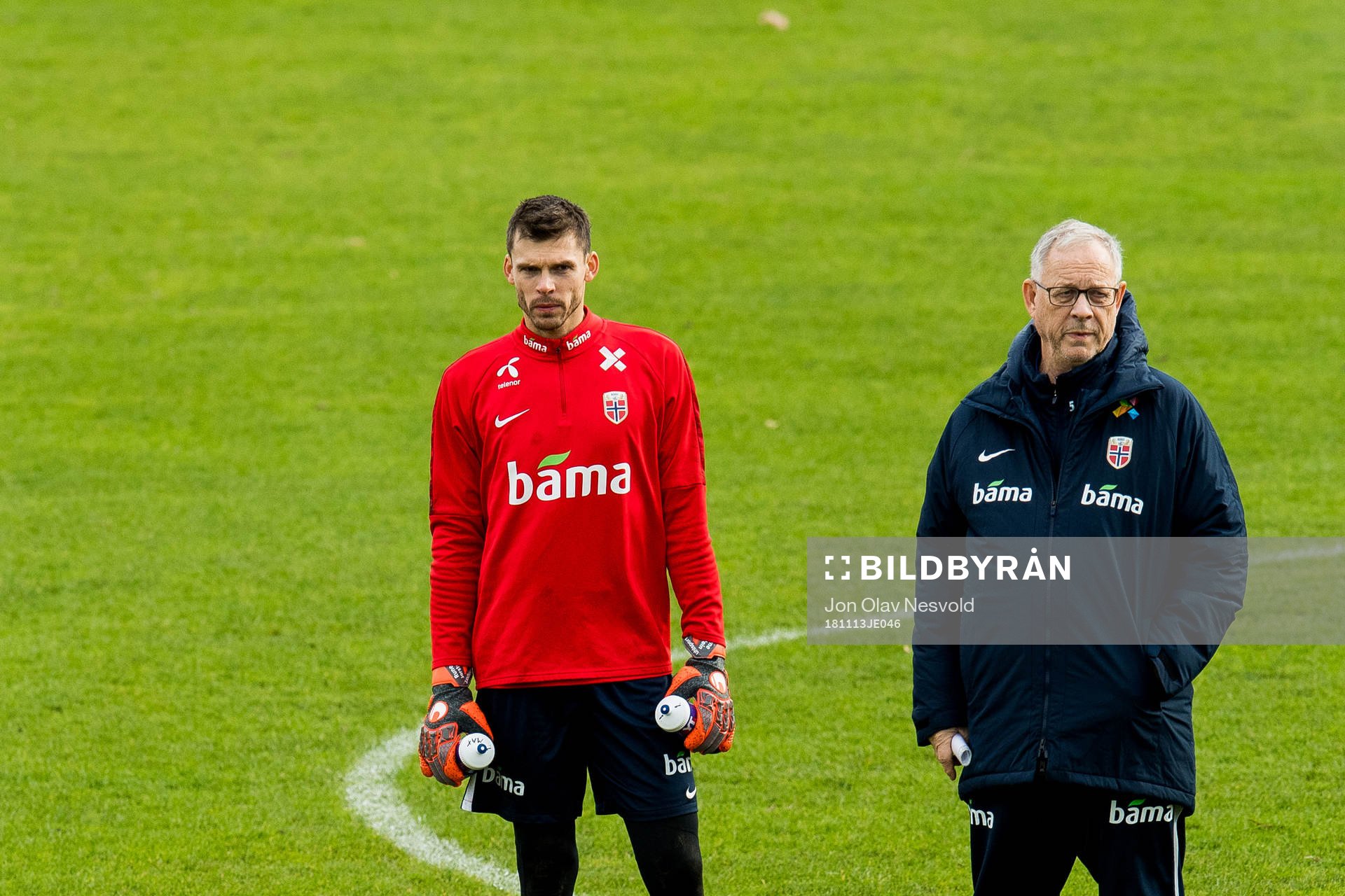 Goalkeeper Rune Almenning Jarstein of Norway and Lars
