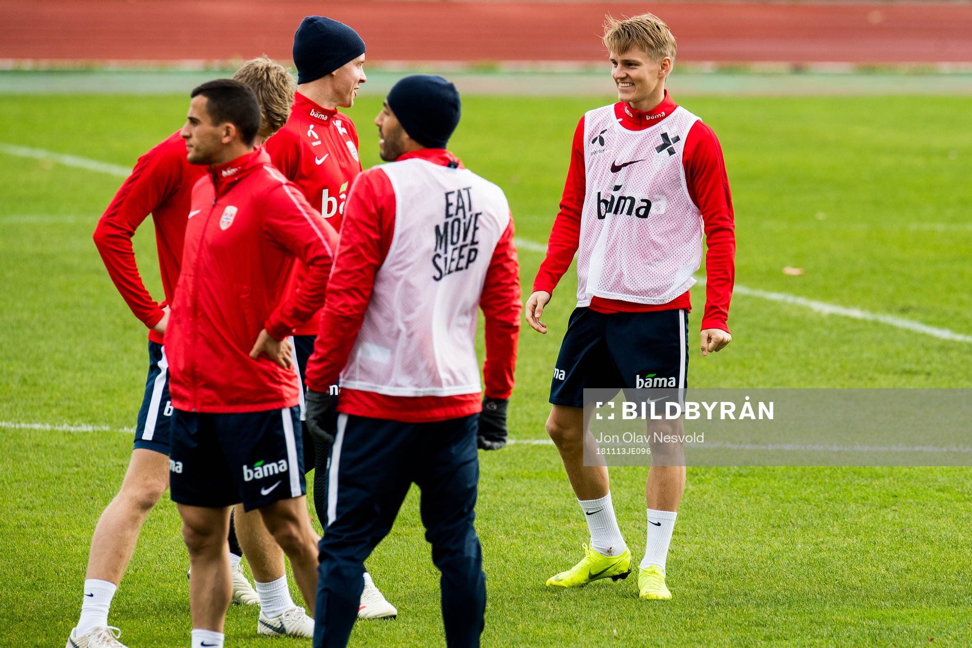 Stefan Johansen and Martin Ødegaard of Norway