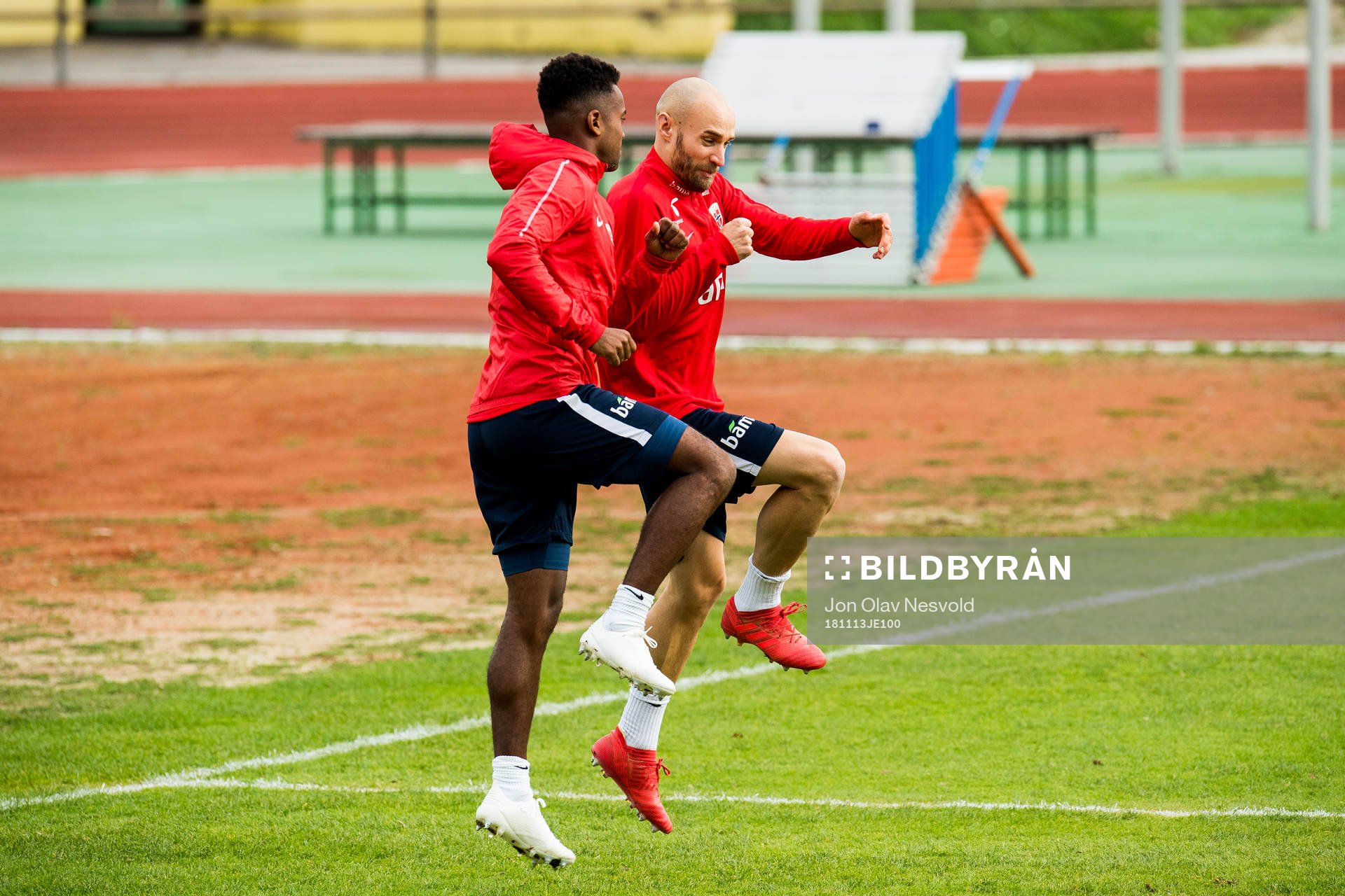 Ola Kamara and Tore Reginiussen of Norway