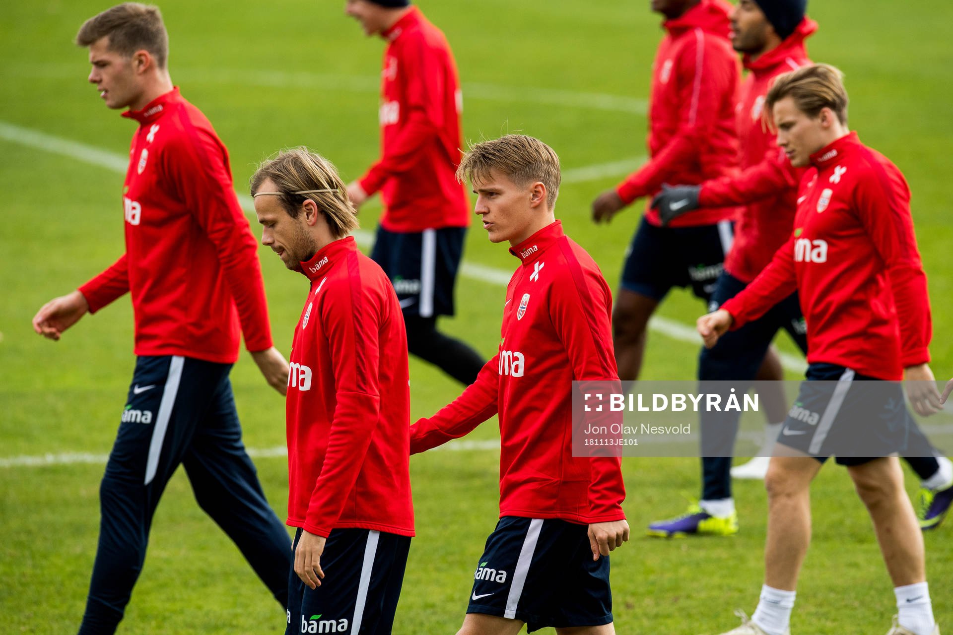 Alexander Sørloth, Iver Fossum, Martin Ødegaard and Jonas