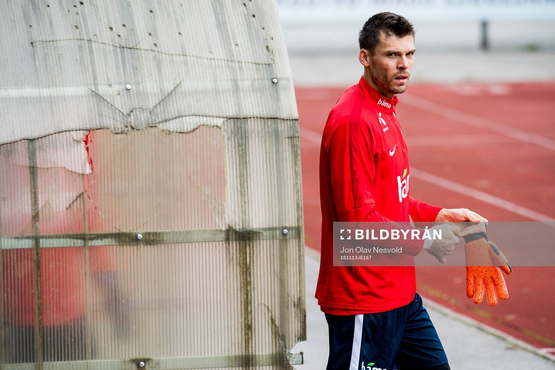 Goalkeeper Rune Almenning Jarstein of Norway