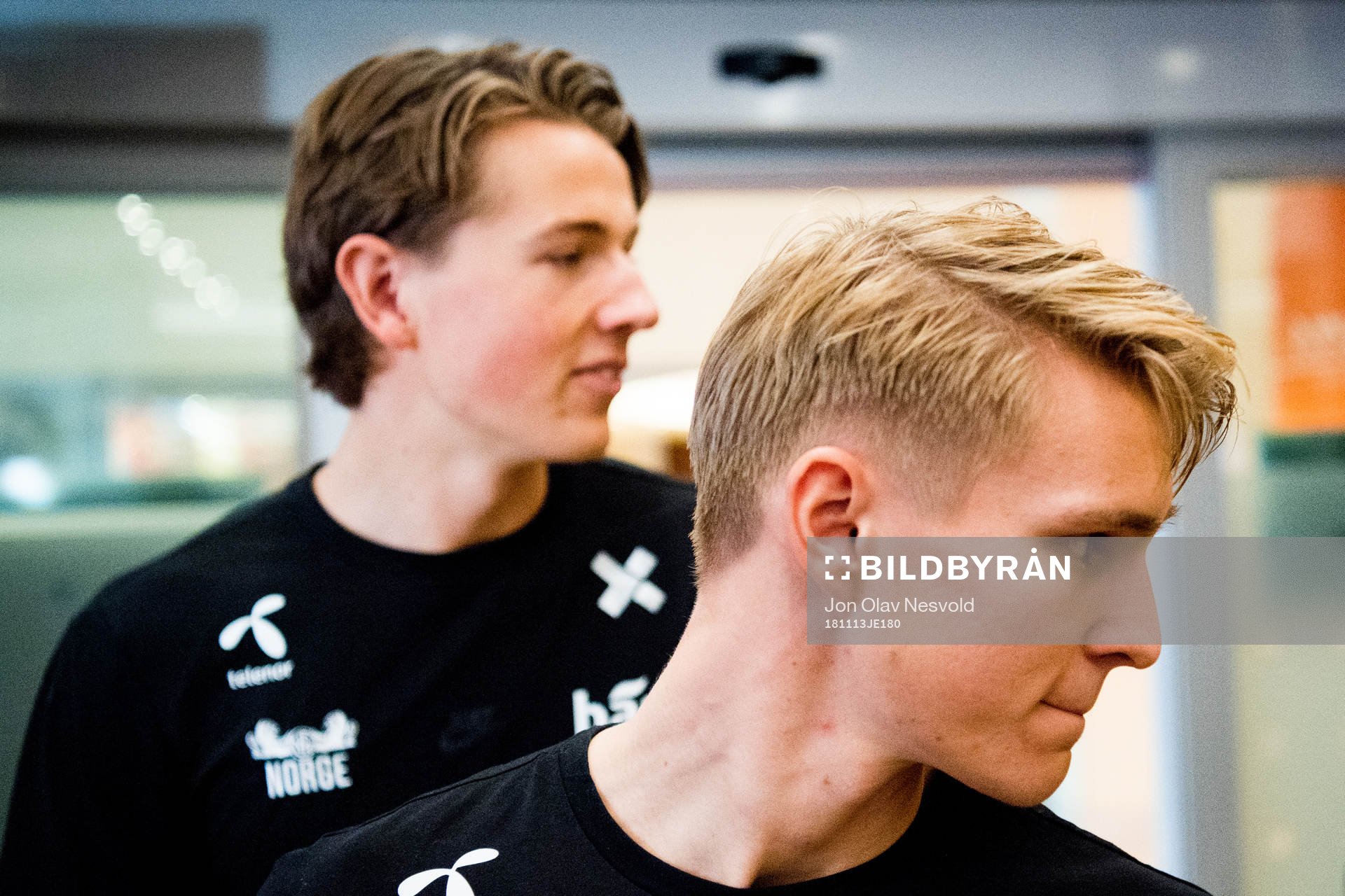 Sander Berge and Martin Ødegaard of Norway
