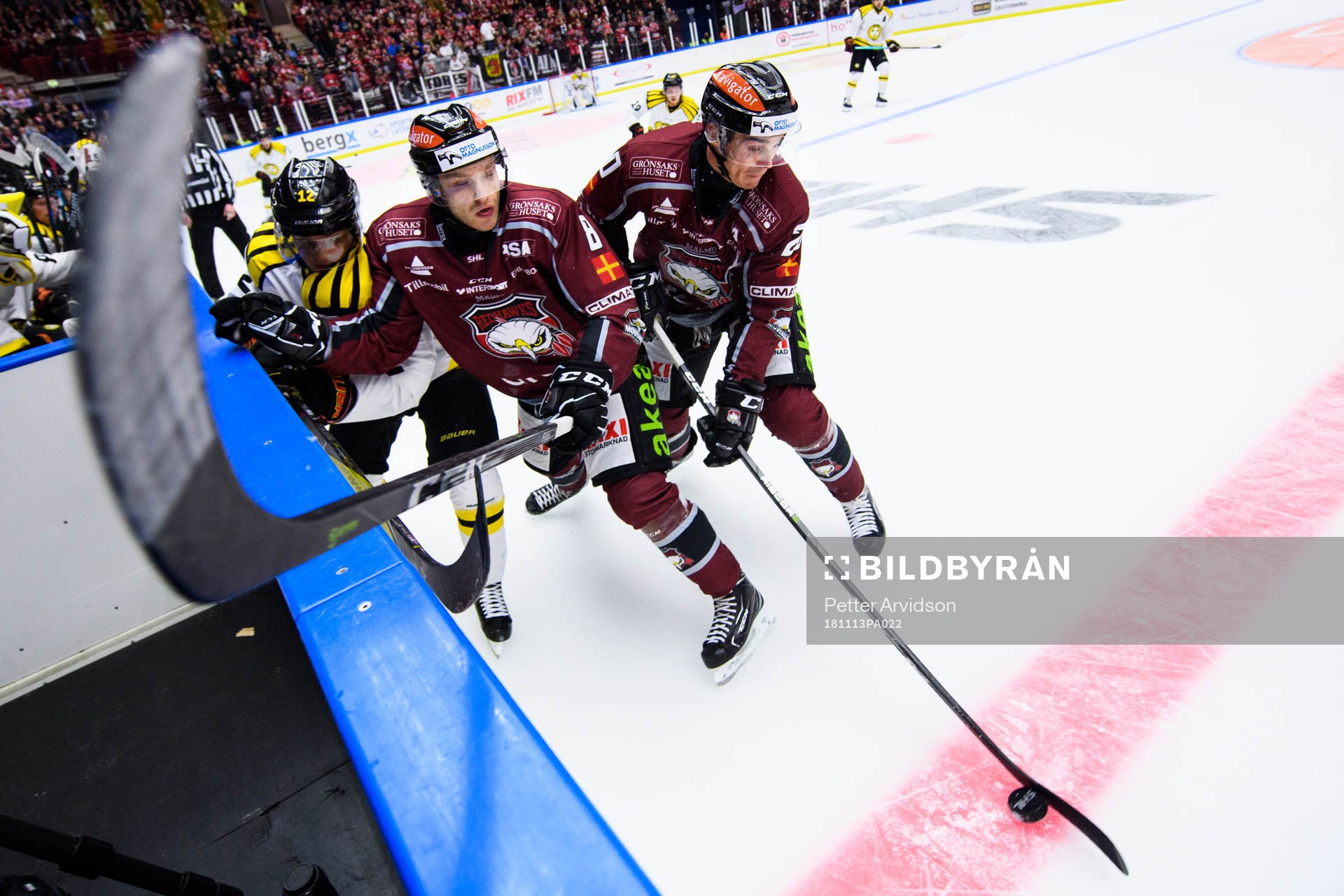 Malmö Redhawks Johan Olofsson och Henrik Hetta