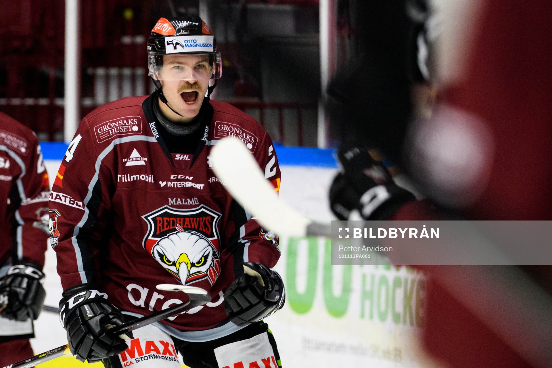 Malmö Redhawks Emil Molin jublar