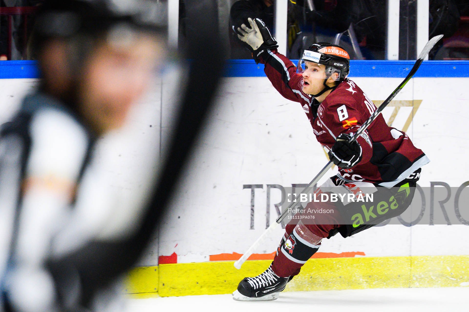 Malmö Redhawks Johan Olofsson jublar