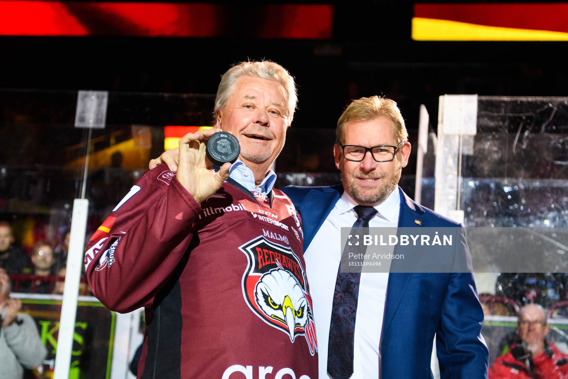 Percy Nilsson och Malmö Redhawks sportchef Patrik