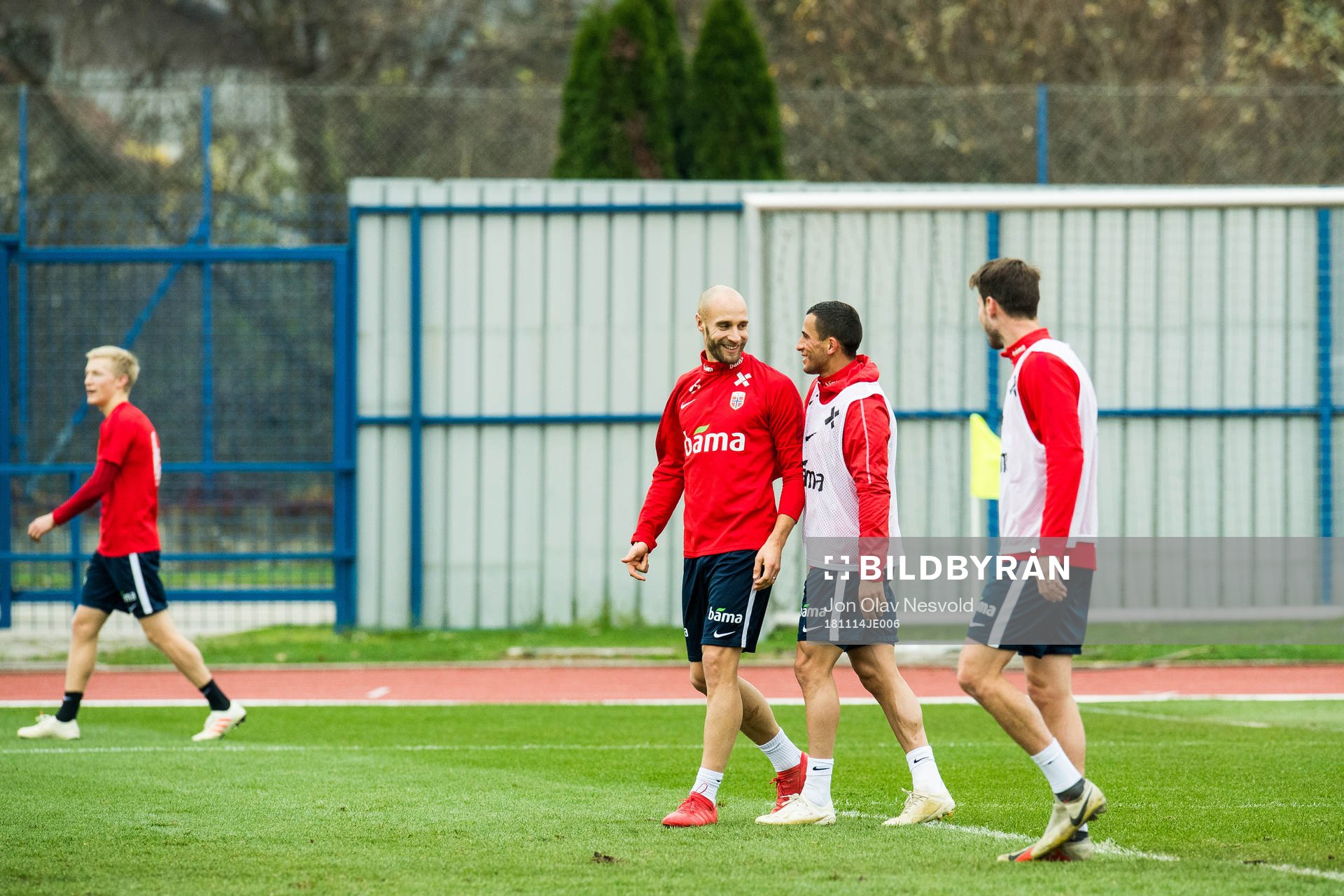 Tore Reginiussen and Omar Elabdellaoui of Norway