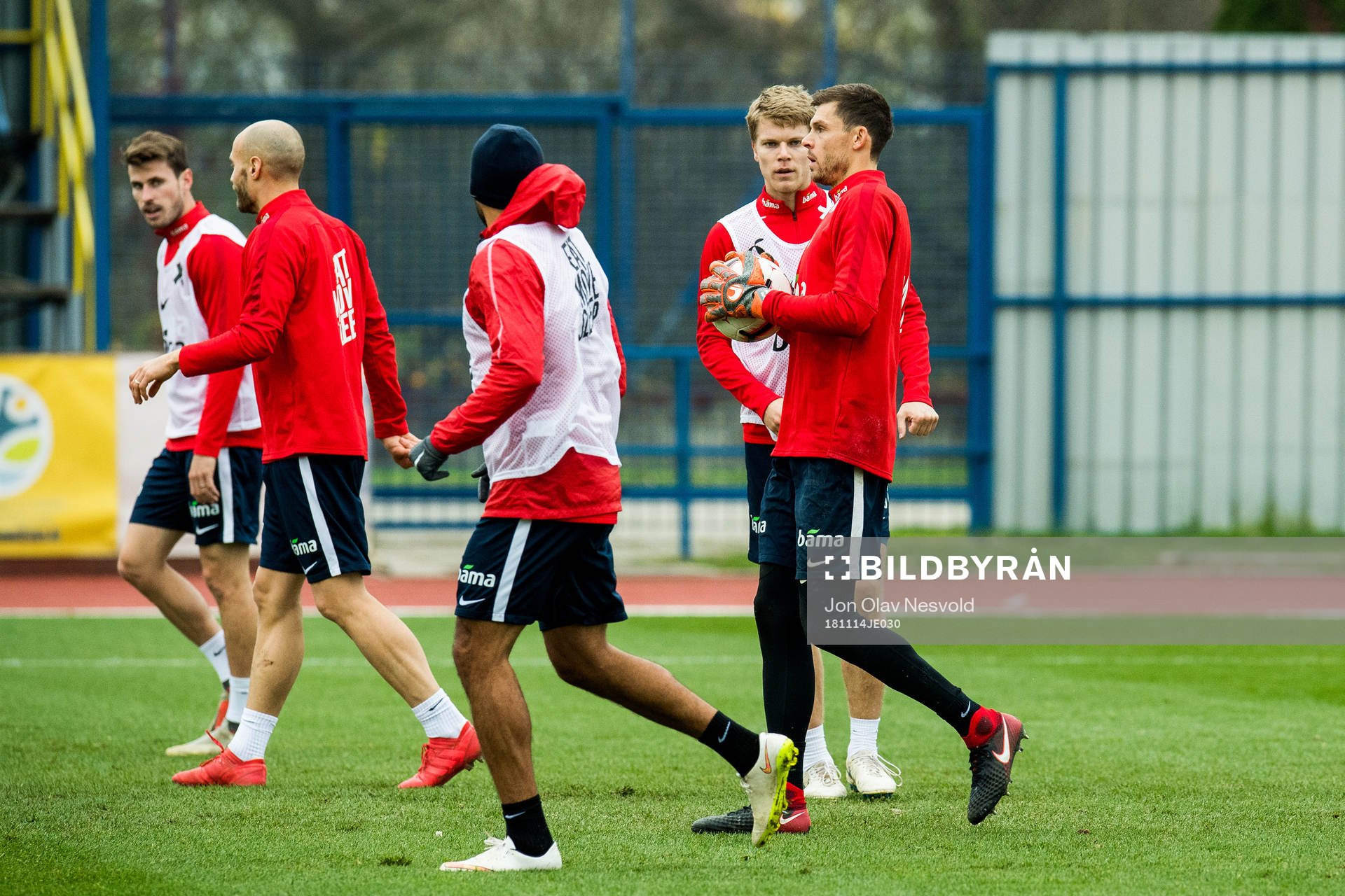 Sigurd Rosted and goalkeeper Rune Almenning Jarstein of