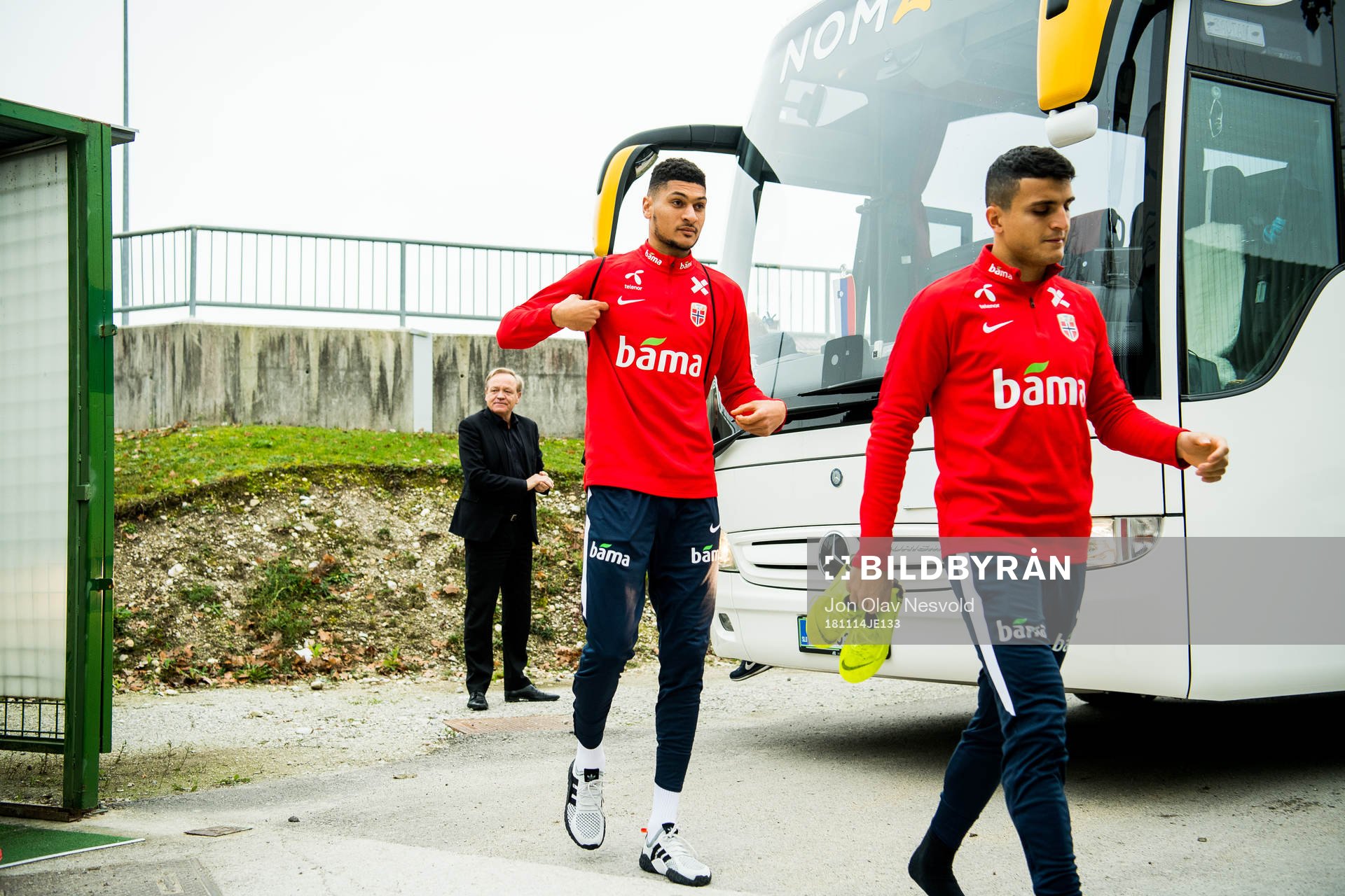 Bjørn Maars Johnsen and Mohamed Elyounoussi of Norway