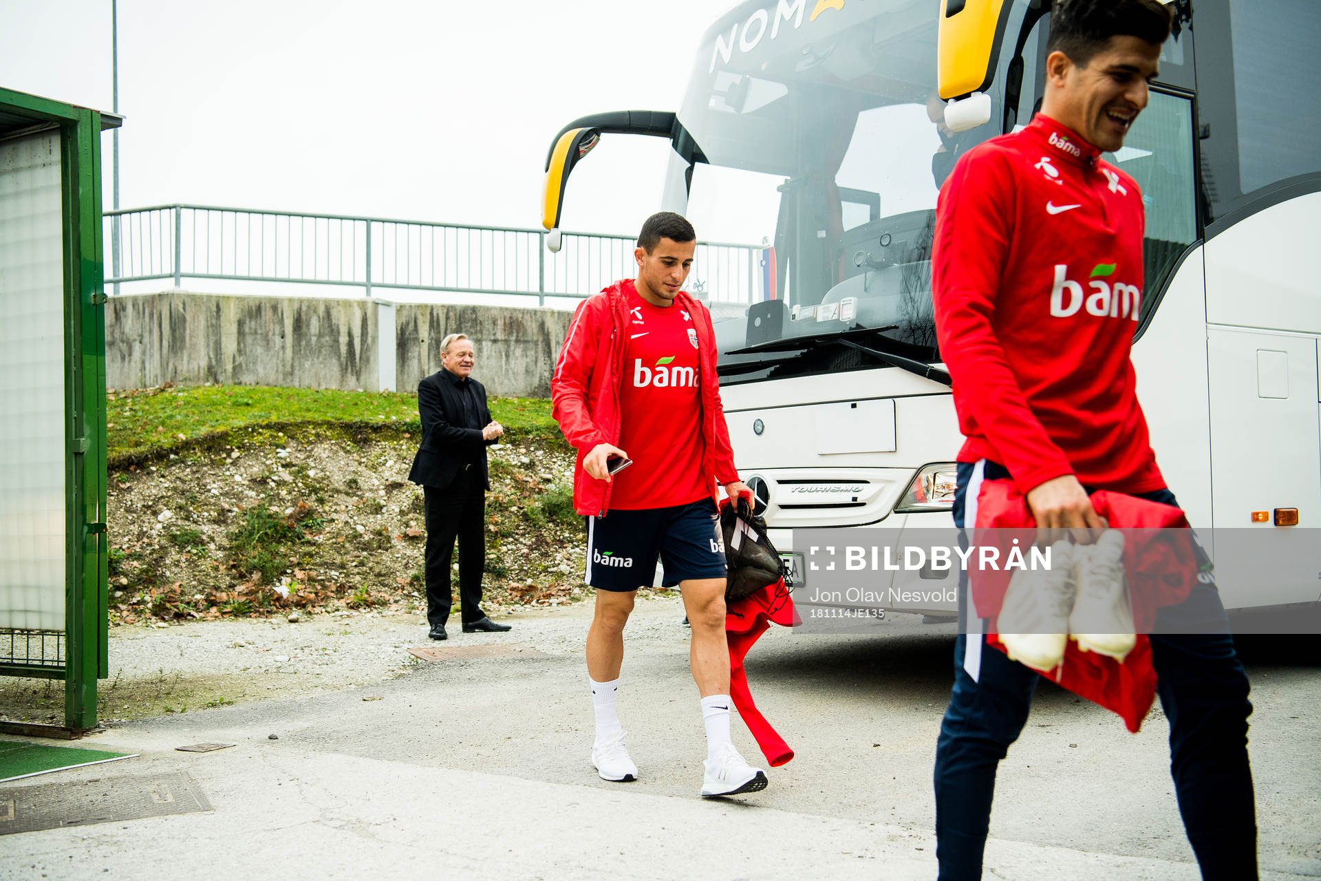 Omar Elabdellaoui and Tarik Elyounoussi of Norway