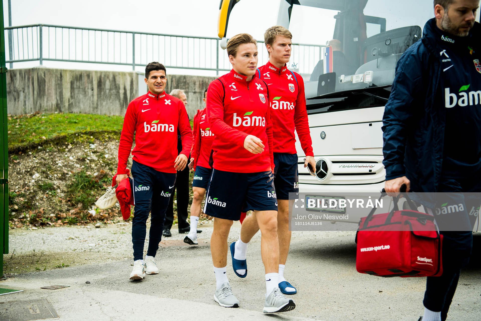 Tarik Elyounoussi, Jonas Svensson and Sigurd Rosted of