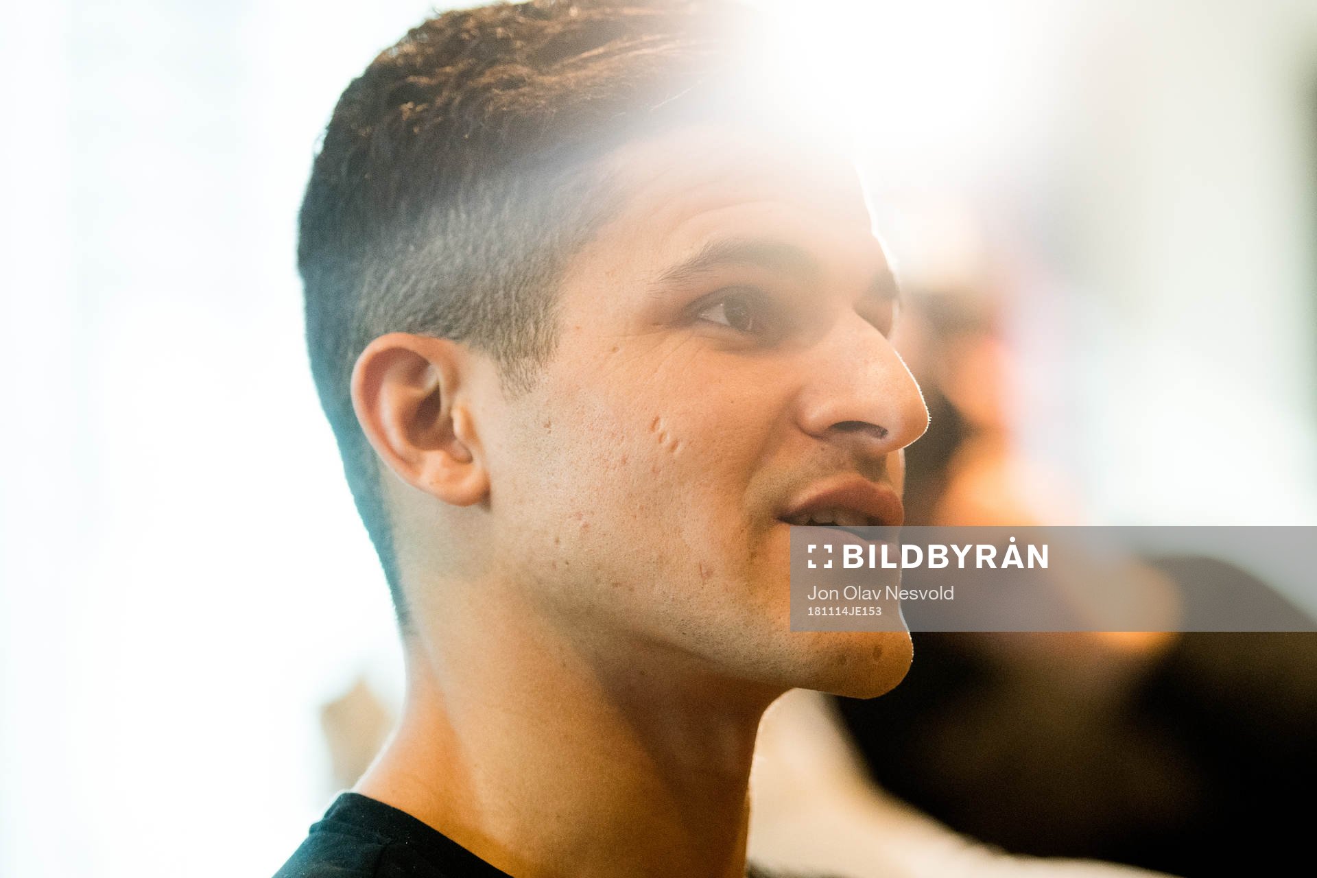 Tarik Elyounoussi of Norway during a press event on November 14, 2018 in Ljubljana.