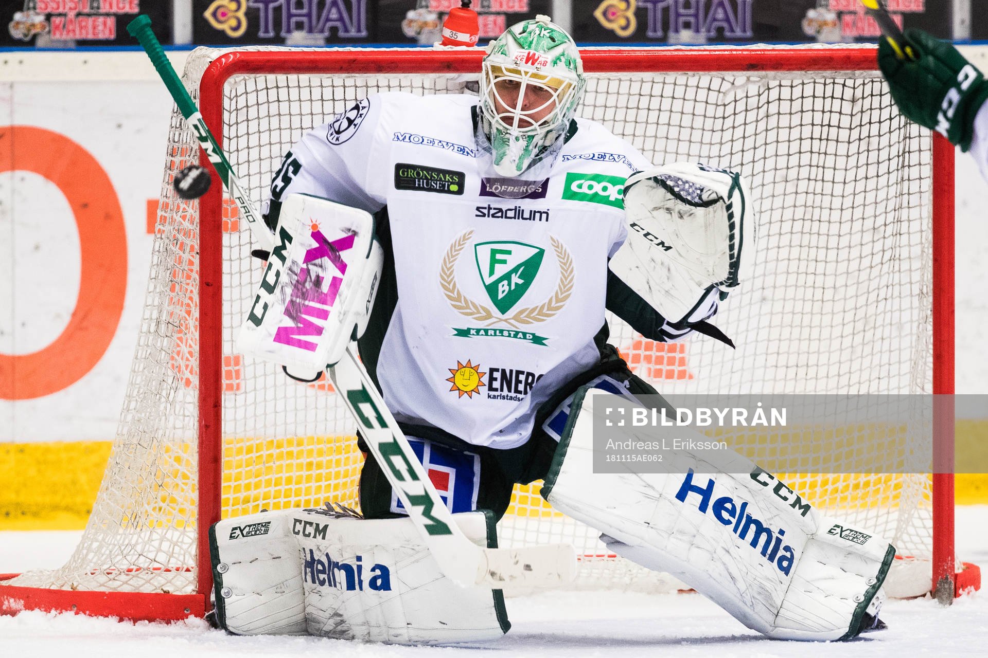 Färjestads målvakt Adam Werner