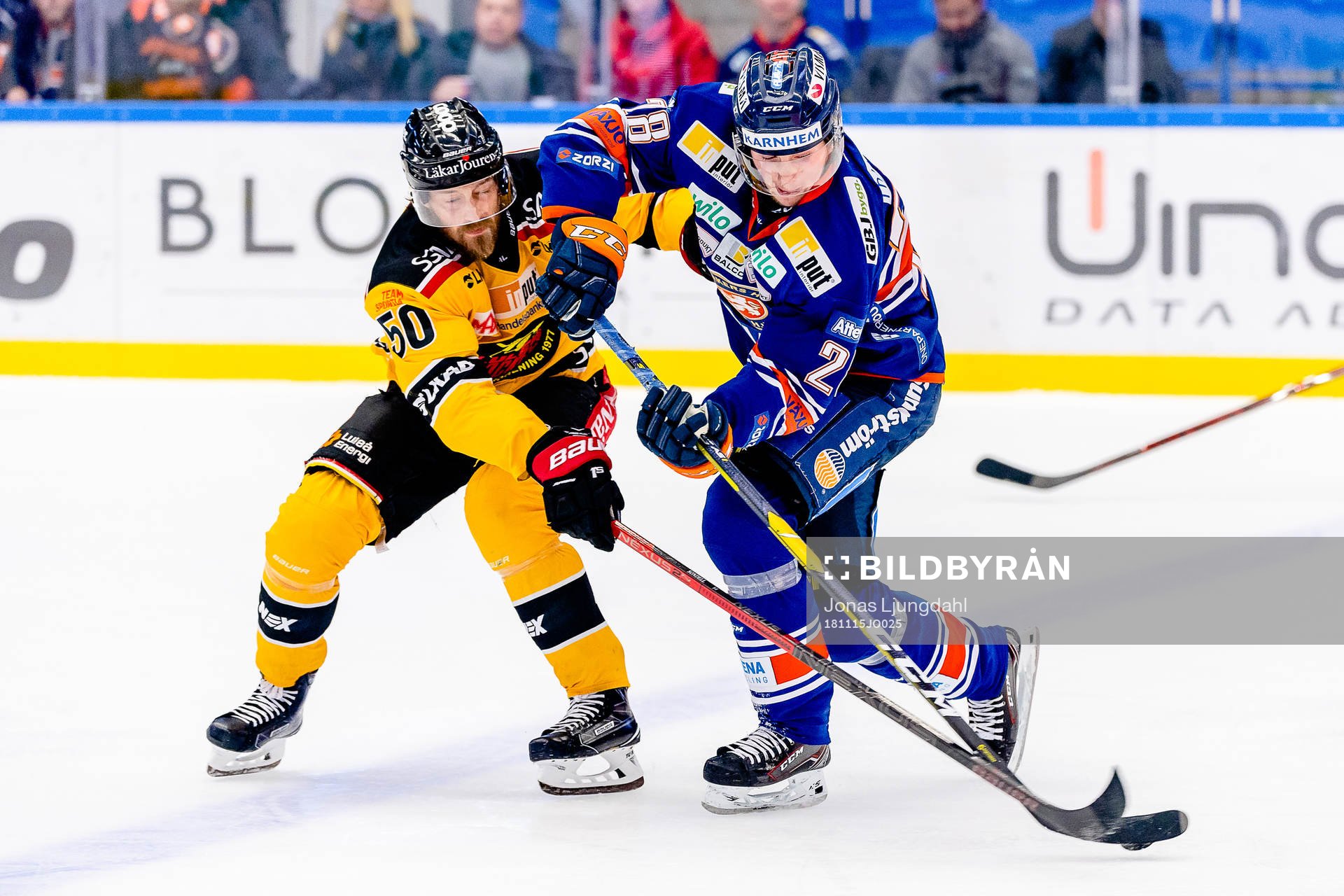 Luleås Daniel Sondell och Växjös Nils Carnbäck