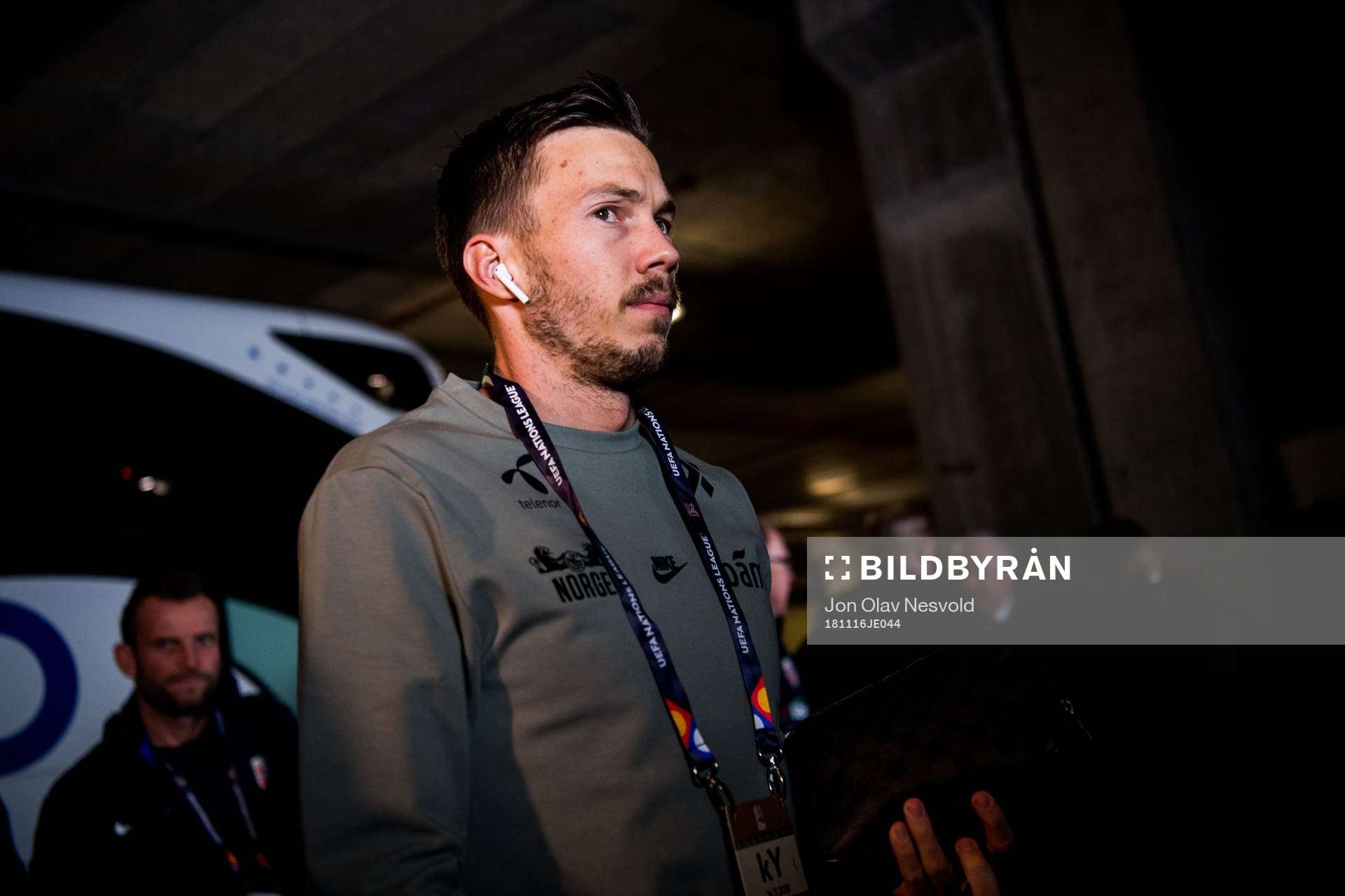 Martin Linnes of Norway arrives
