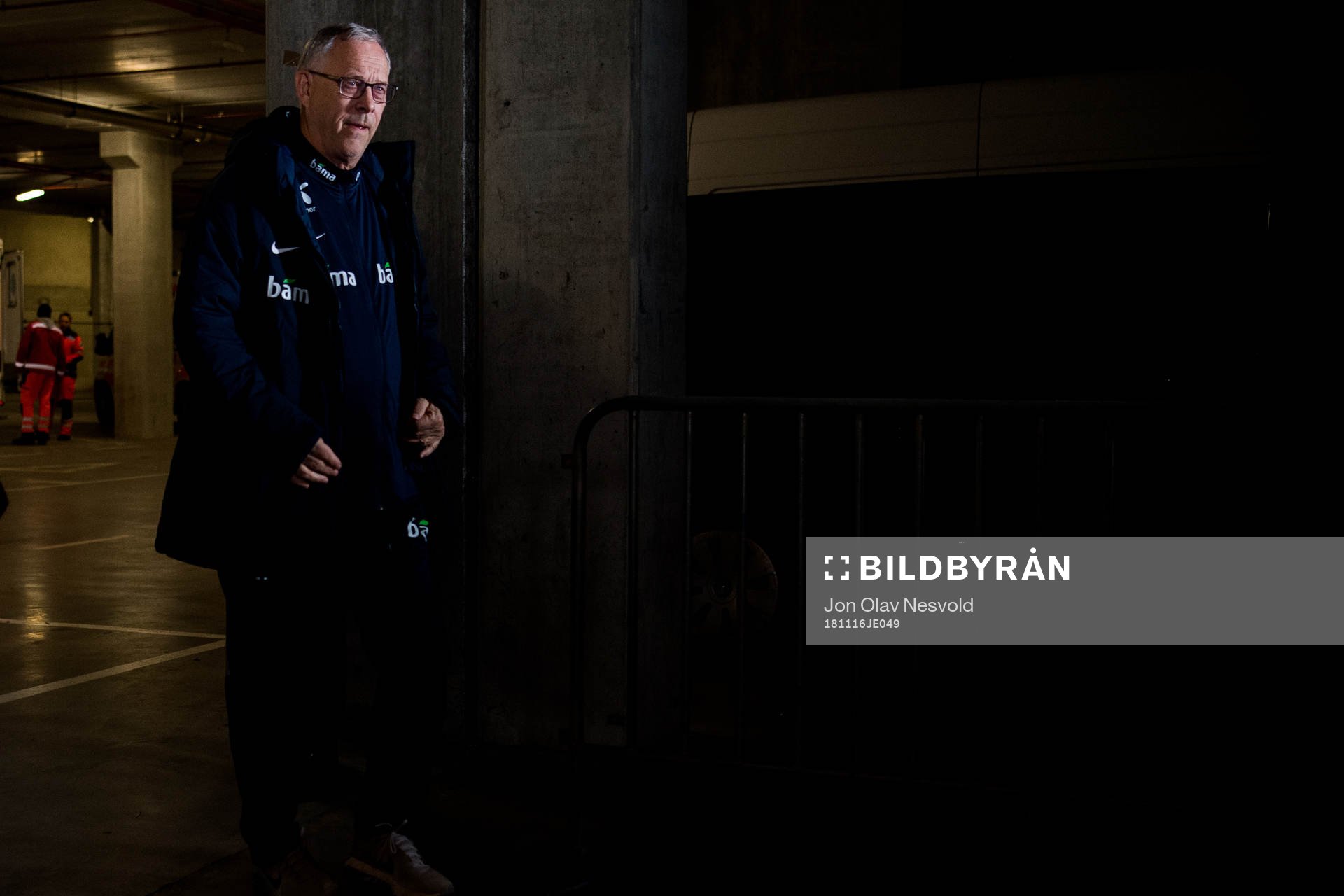 Lars Lagerbäck, head coach of Norway, arrives