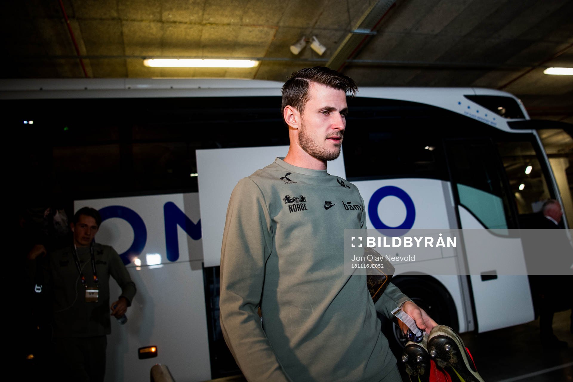 Håvard Nordtveit of Norway arrives