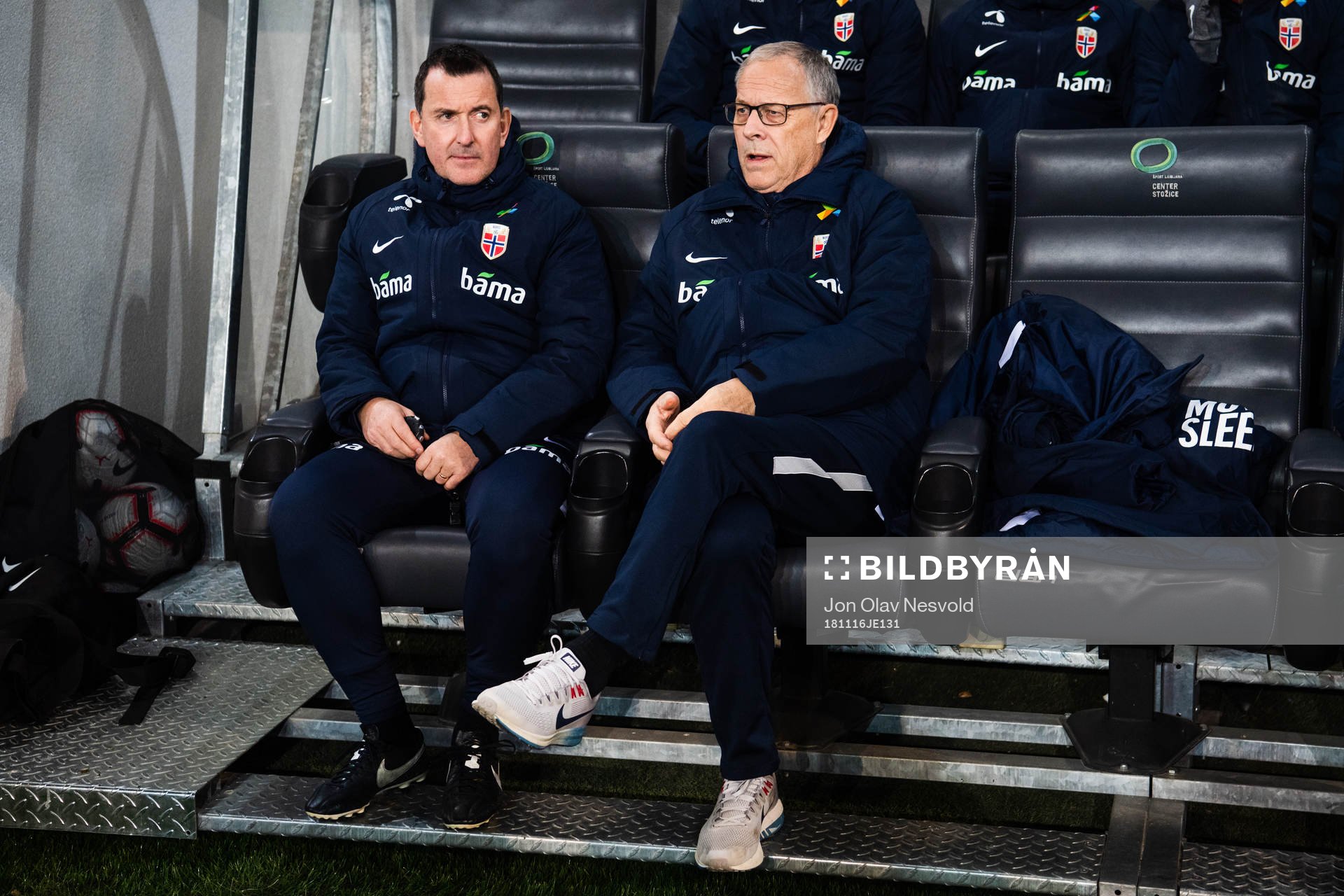 Per Joar Hansen, assistant coach and Lars Lagerbäck, head