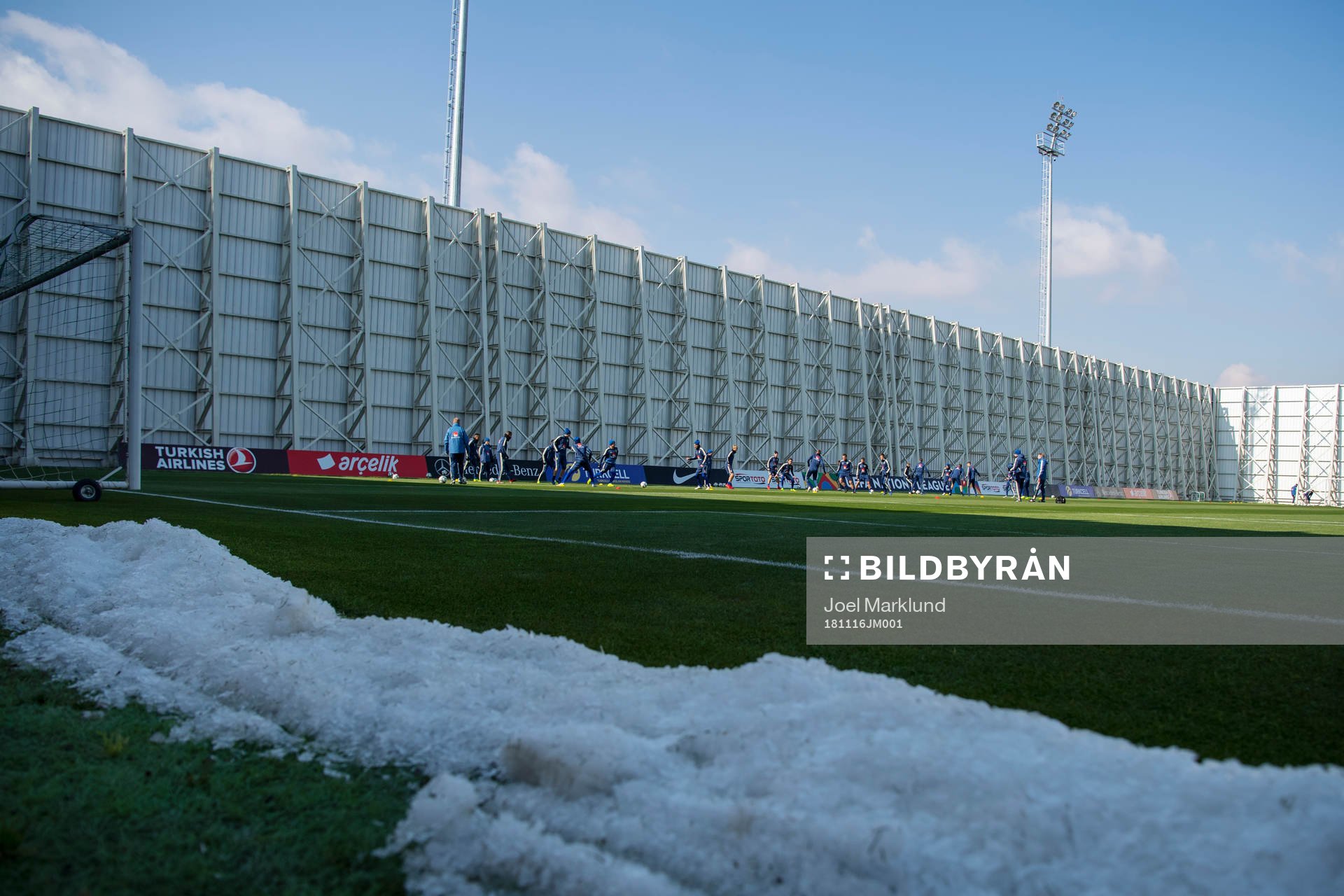 General view of team Sweden's training session