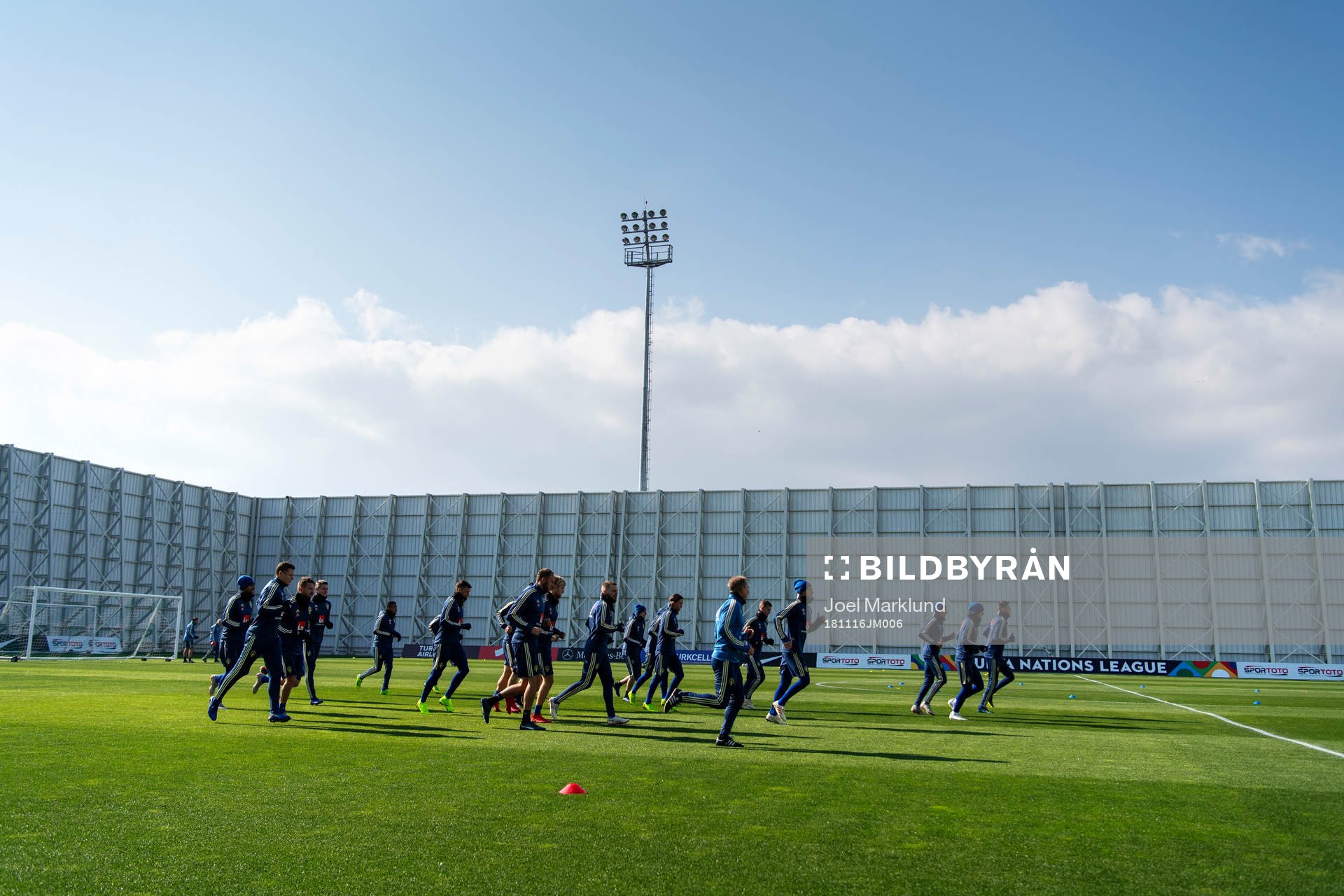 General view of team Sweden's training session