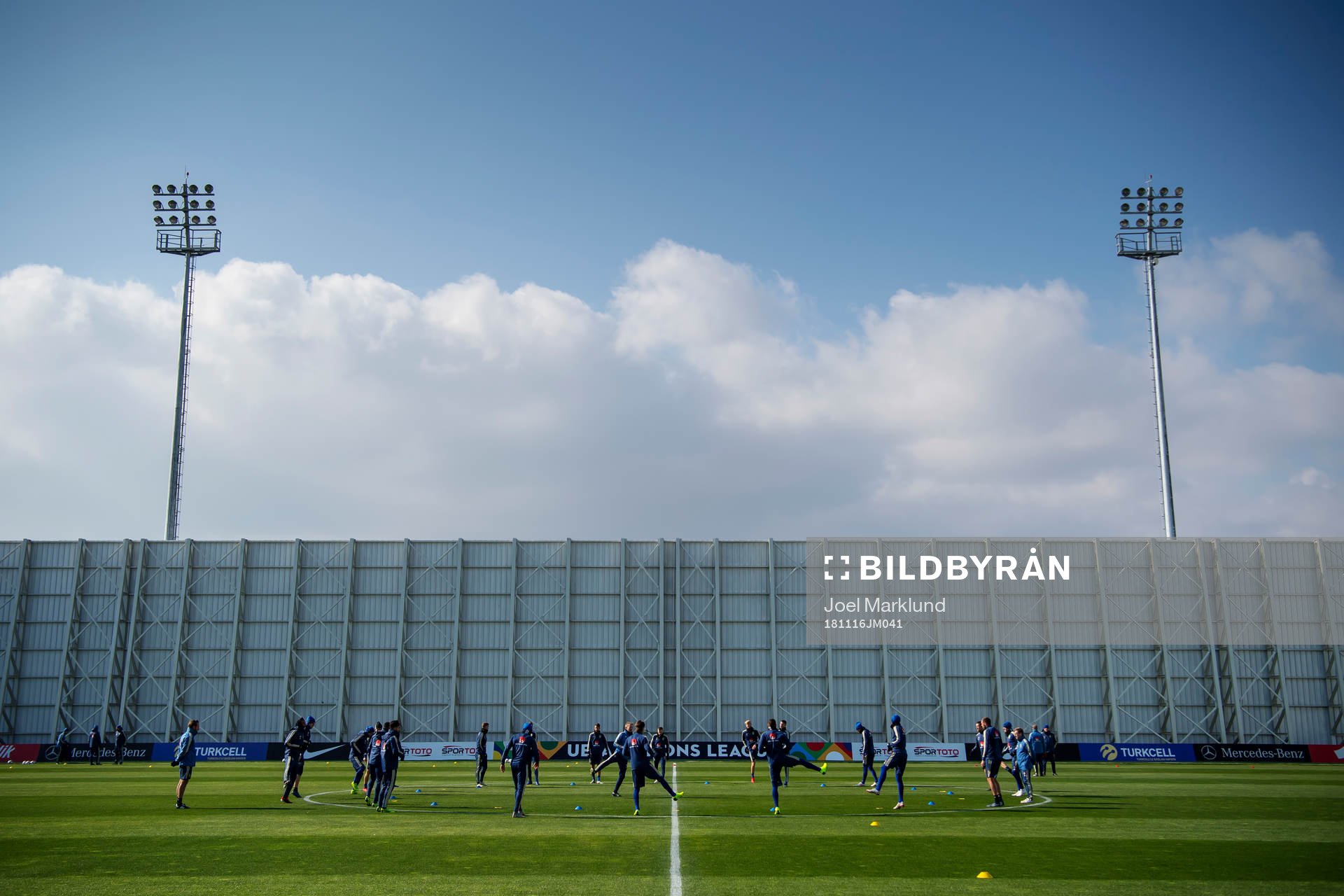 General view of team Sweden's training session