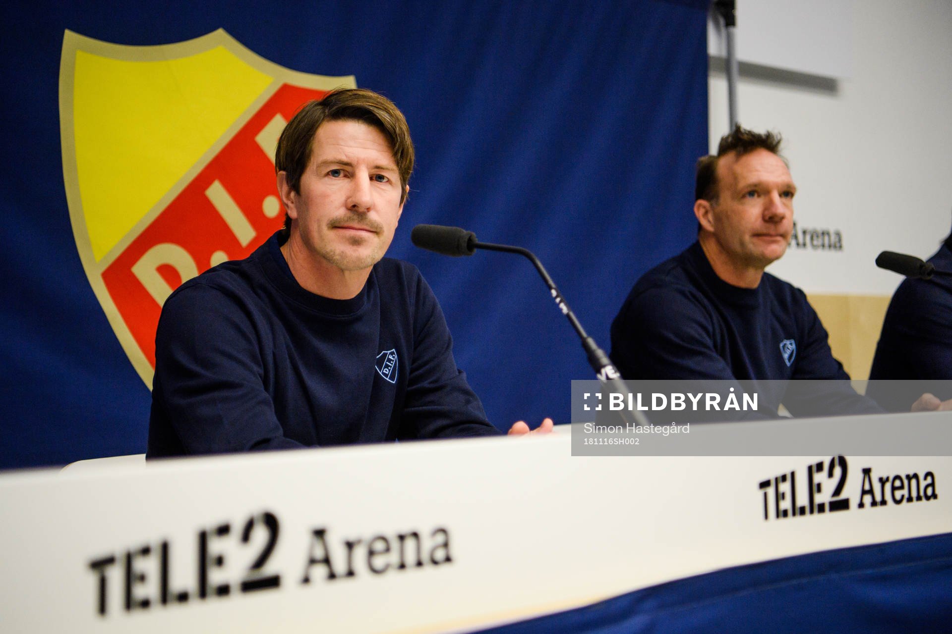 Djurgården Fotboll presenterar Kim Bergstrand (t h) och