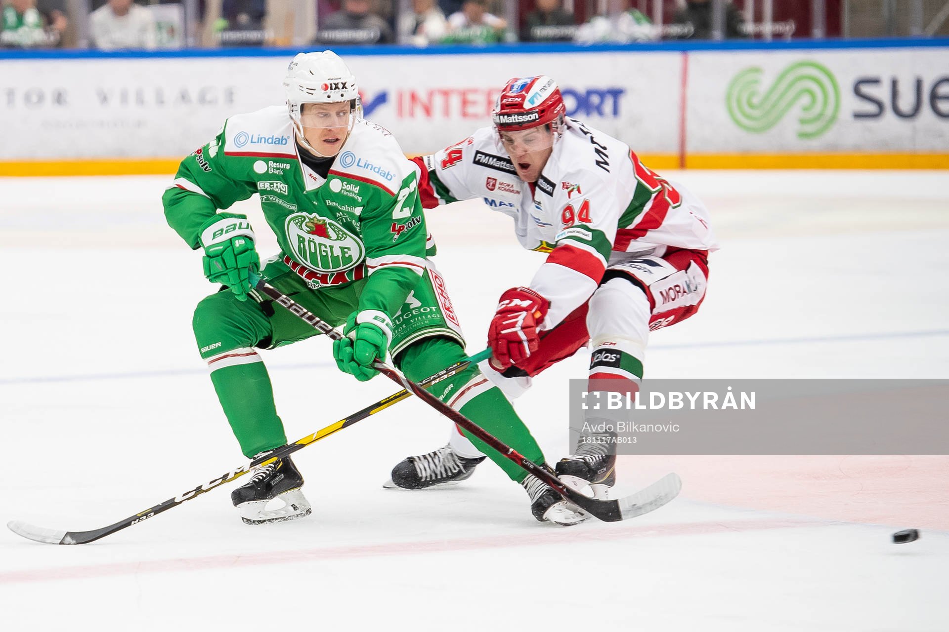 Rögles Jesper Williamsson och Moras Sebastian Hartmann