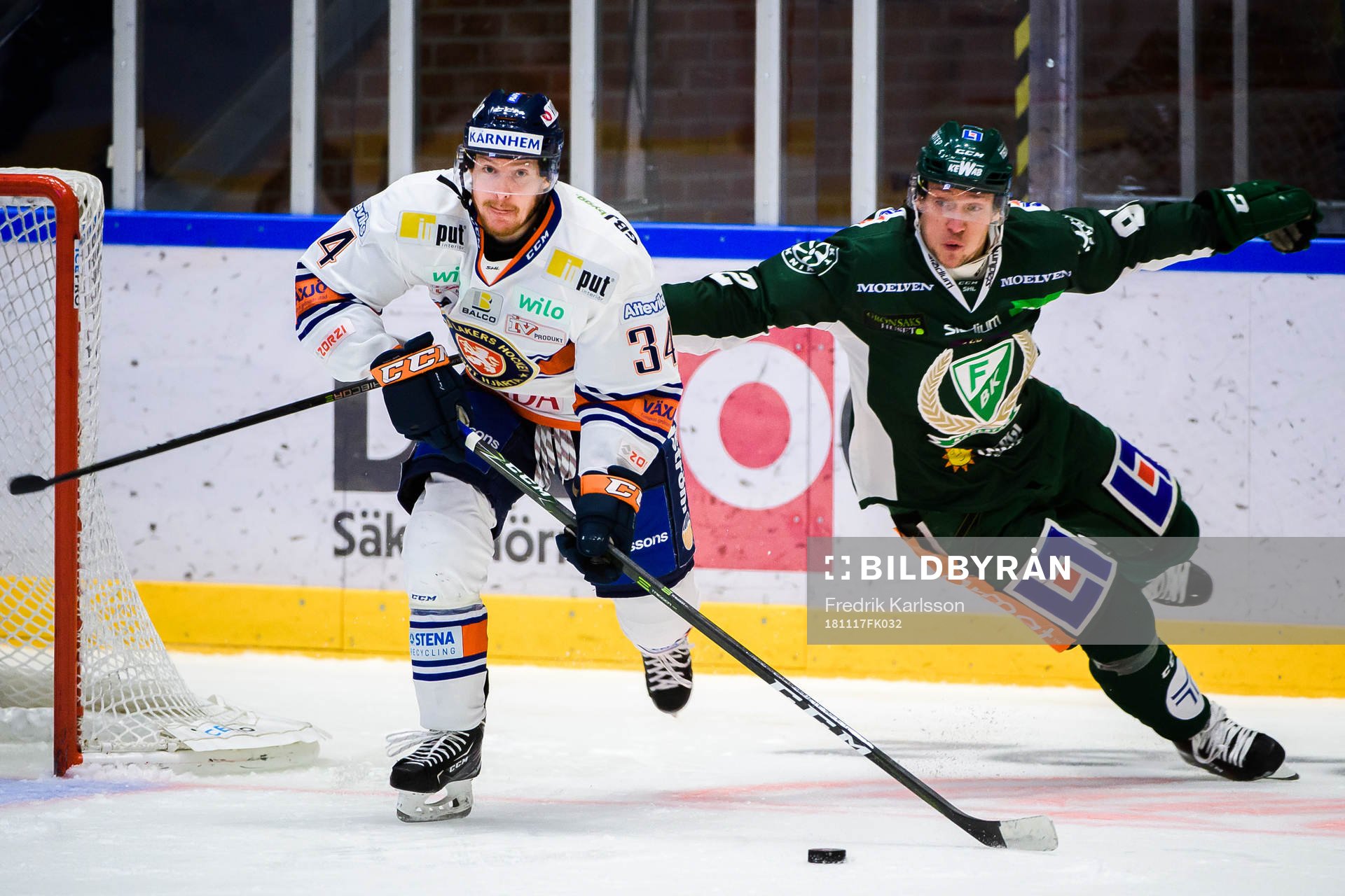 Växjös Niclas Burström och Färjestads Jesper Olofsson