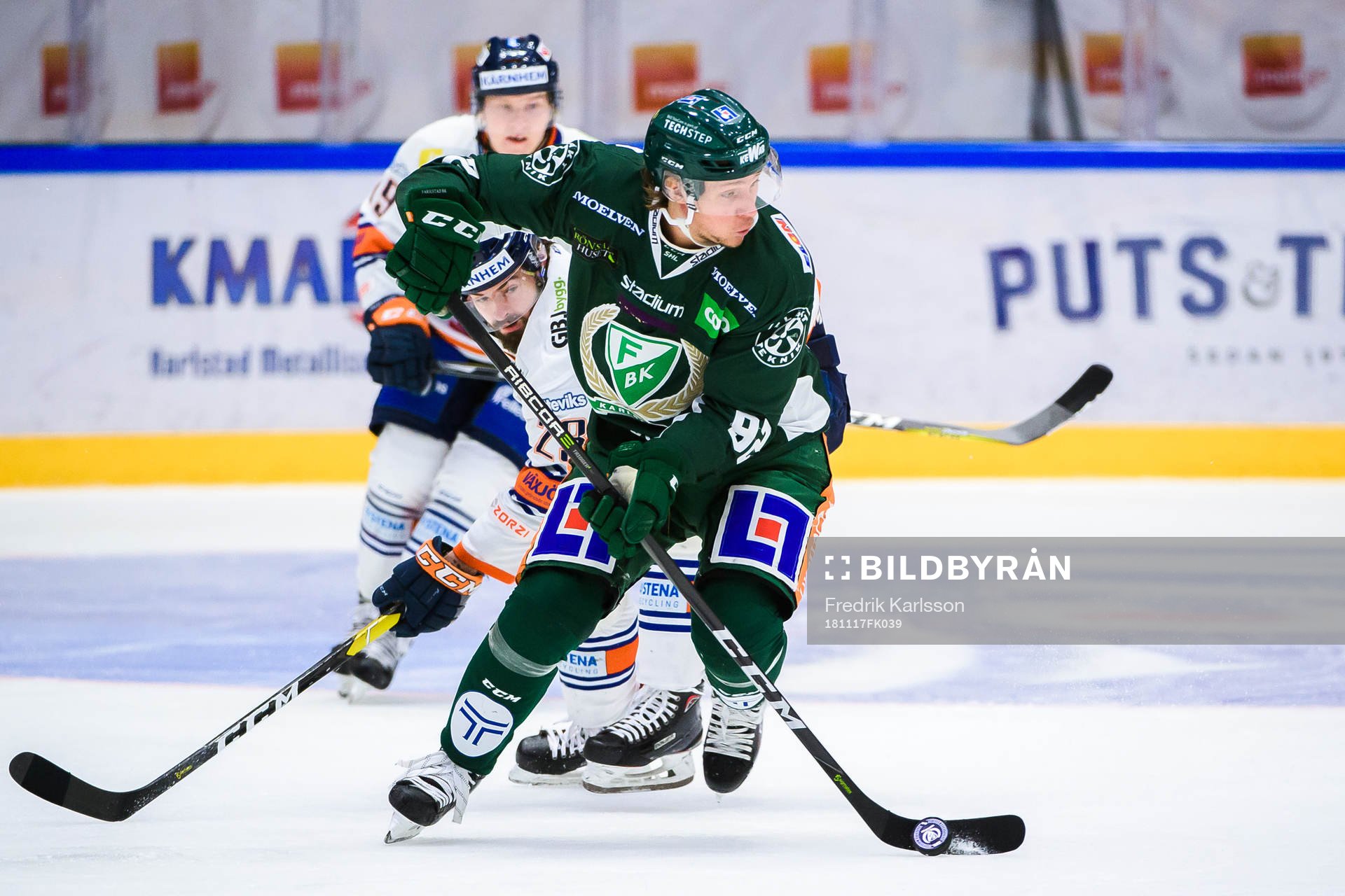 Växjös Nils Carnbäck och Färjestads Jesper Olofsson