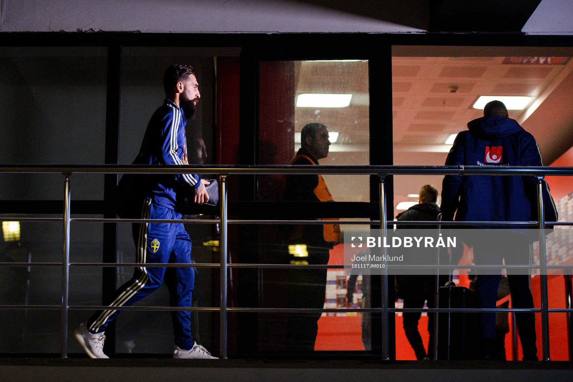 Jimmy Durmaz of Sweden arrives at the arena