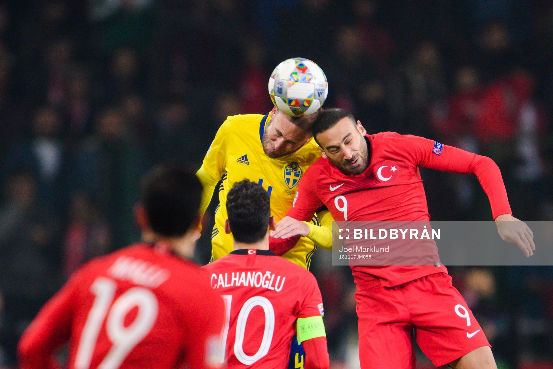 Andreas Granqvist of Sweden and Cenk Tosun of Turkey