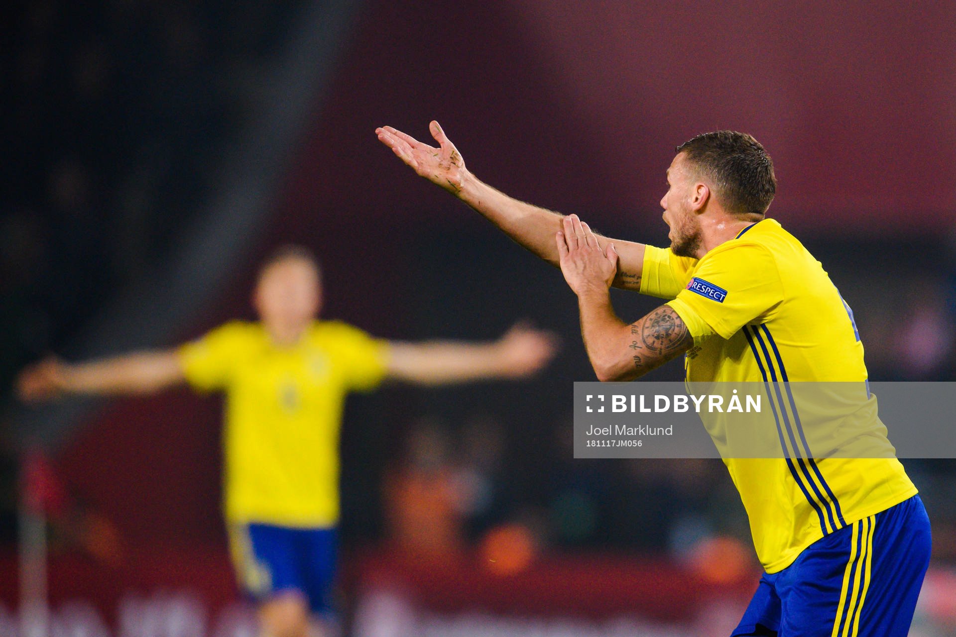 Marcus Berg of Sweden reacts