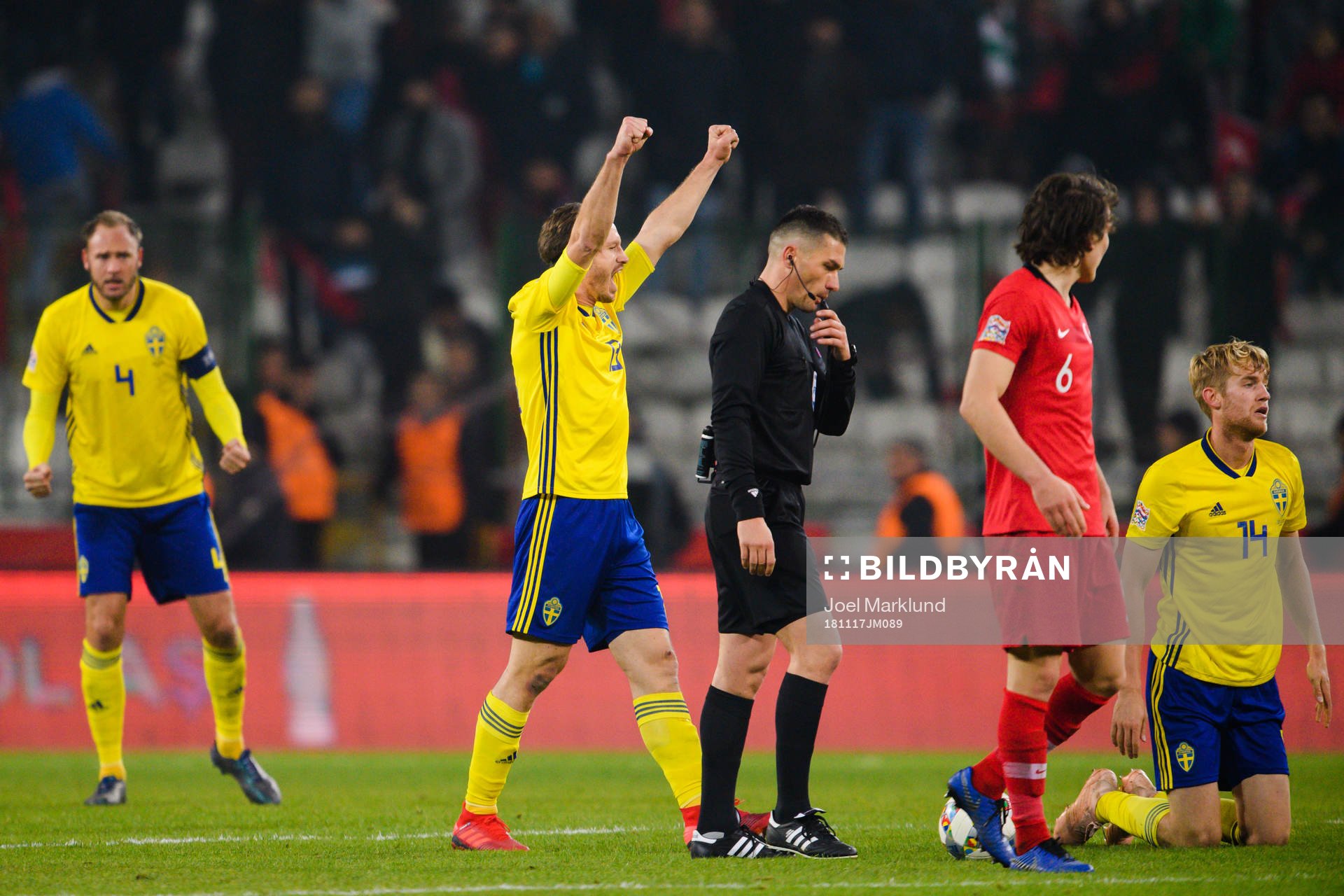 Gustav Svensson of Sweden celebrates