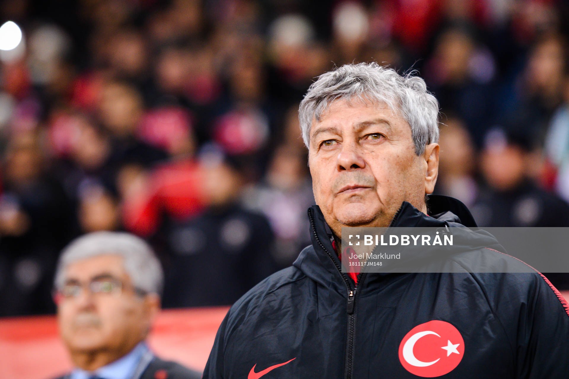Head coach Mircea Lucescu of Turkey during the Nations League football match between Turkey and Sweden on November 17, 2018 in Konya.