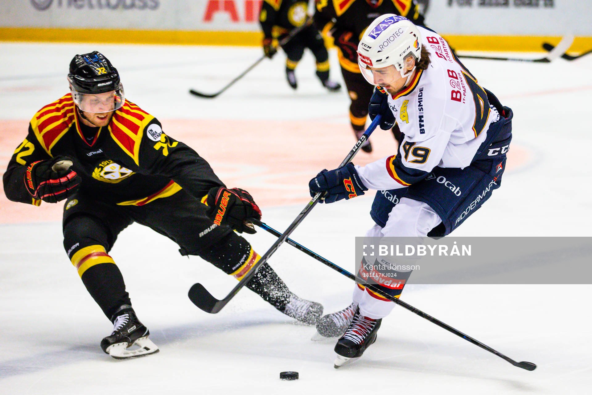 Djurgårdens David Bernhardt och Brynäs Joachim Rohdin