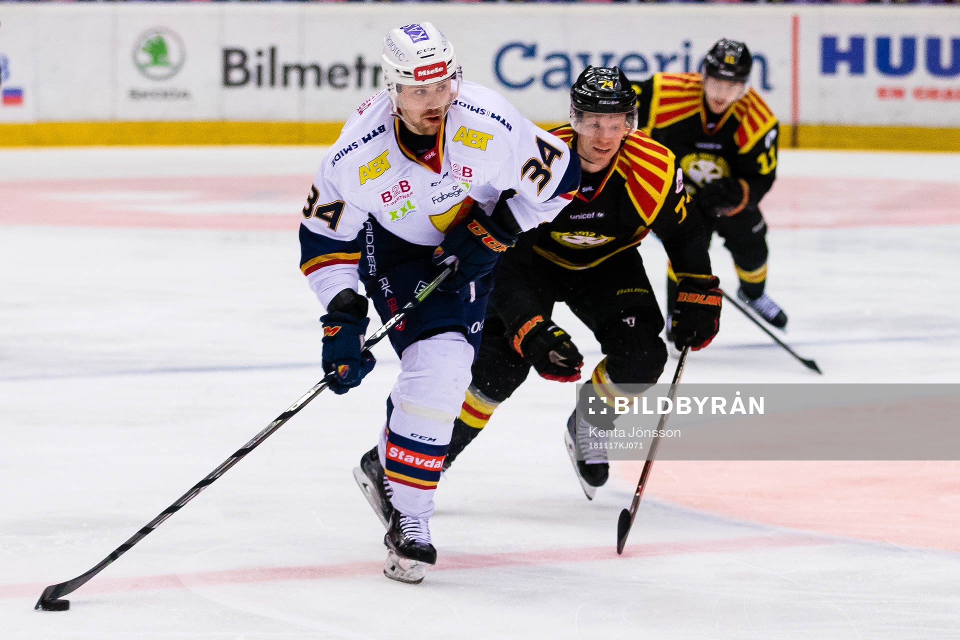 Djurgårdens Daniel Brodin och Brynäs Nicklas Danielsson