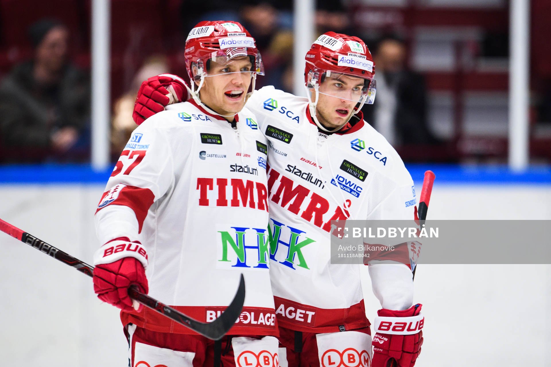 Timrås Rickard Palmberg jublar med Anton Wedin