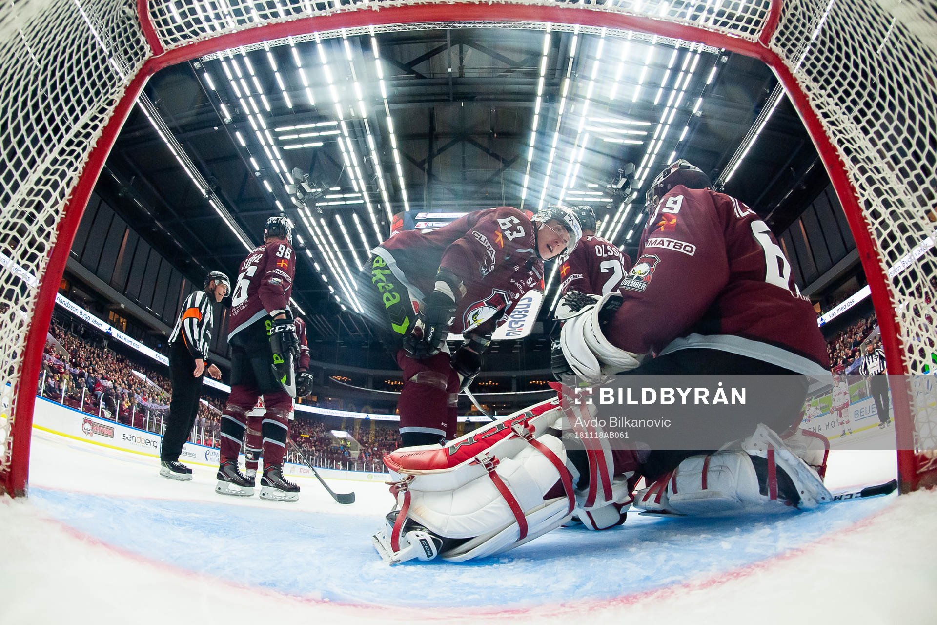 Malmö Redhawks Fredrik Händemark och målvakt Oscar