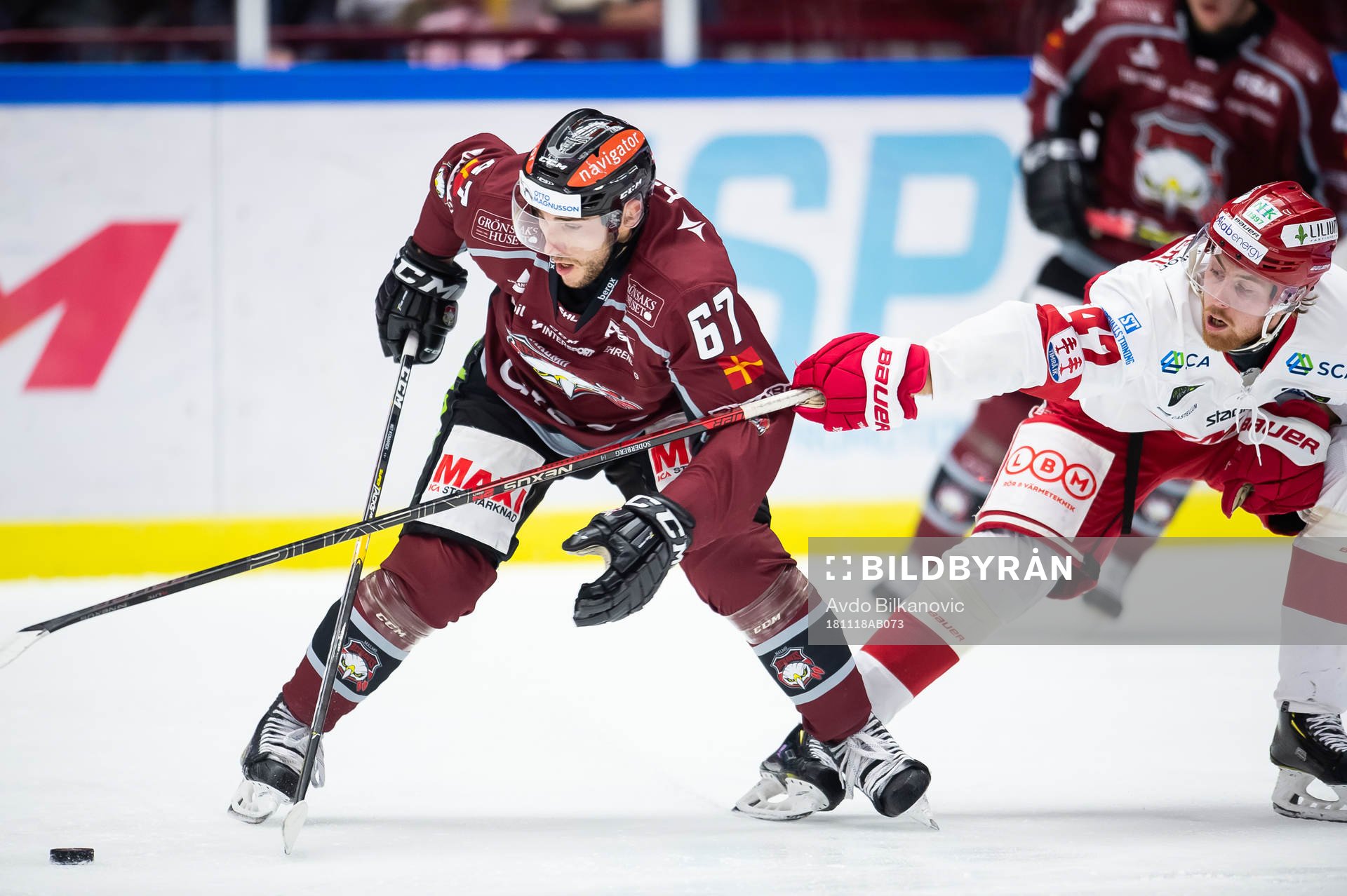 Malmö Redhawks Konstantin Komarek och Timrås Andreas