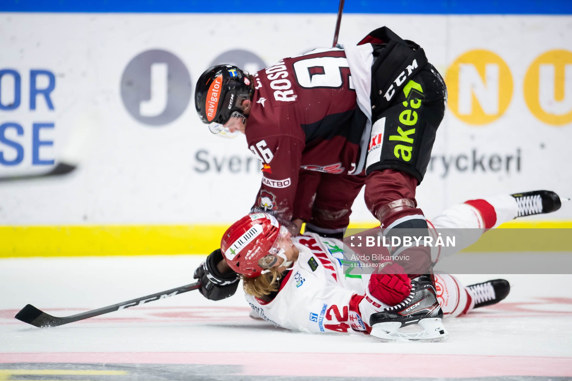 Malmö Redhawks Kim Rosdahl och Timrås Oskar Drugge