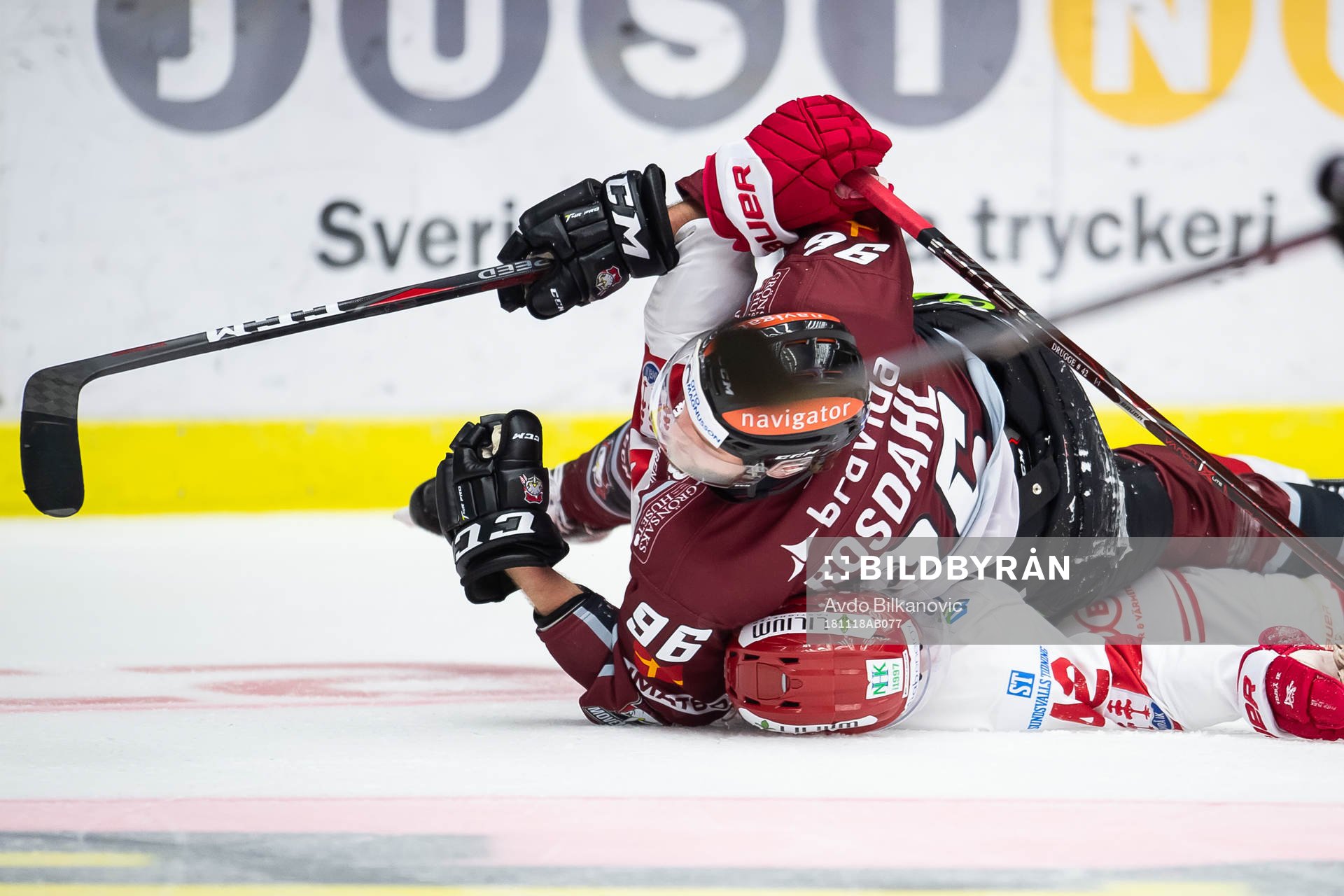 Malmö Redhawks Kim Rosdahl och Timrås Oskar Drugge