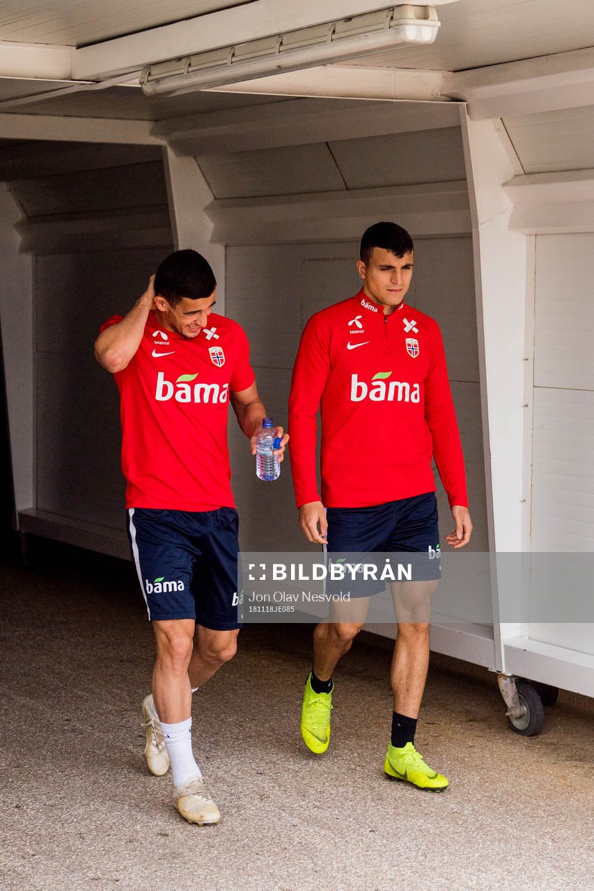 Omar Elabdellaoui and Mohamed Elyounoussi of Norway