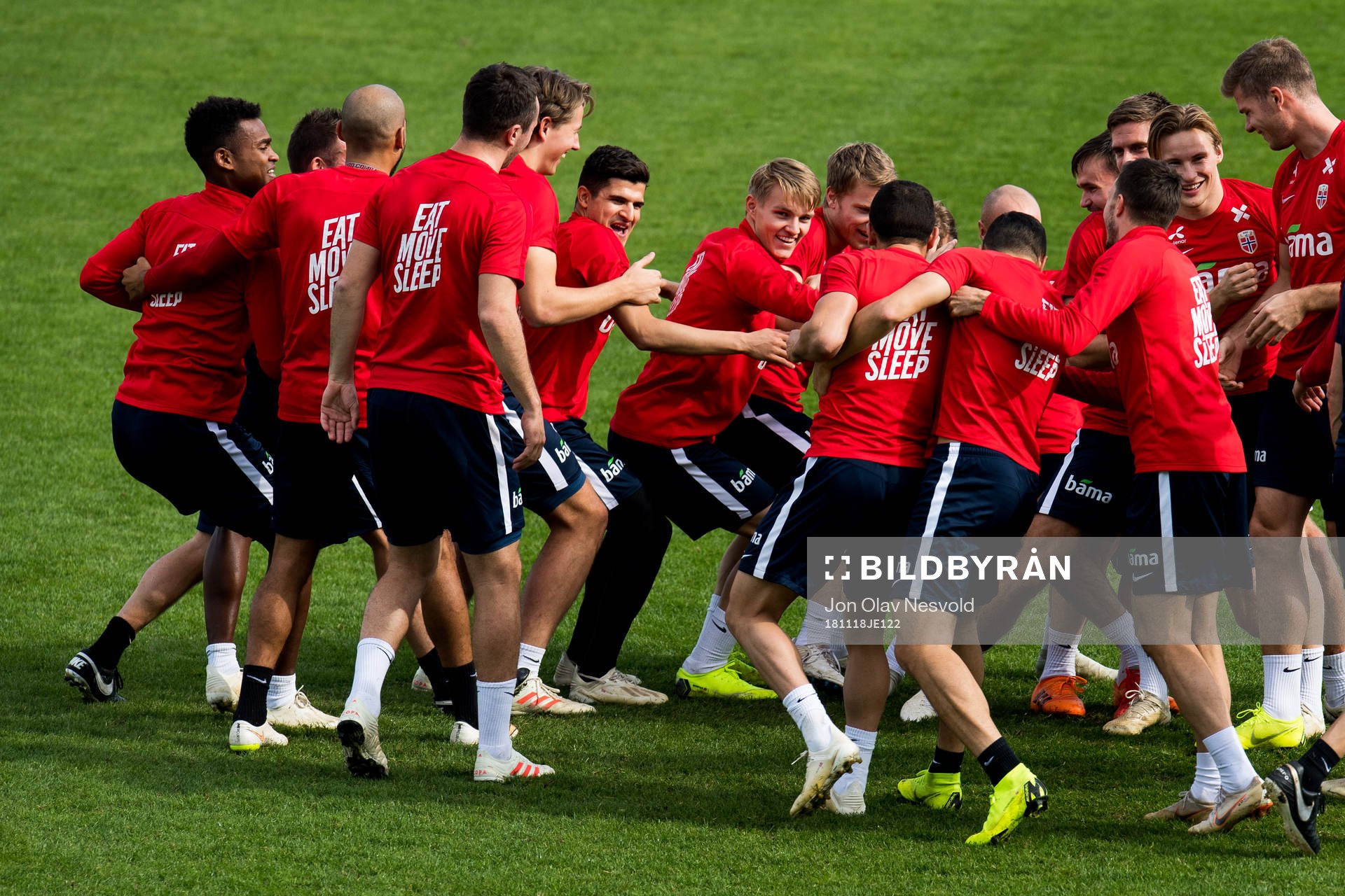Tarik Elyounoussi and Martin Ødegaard of Norway